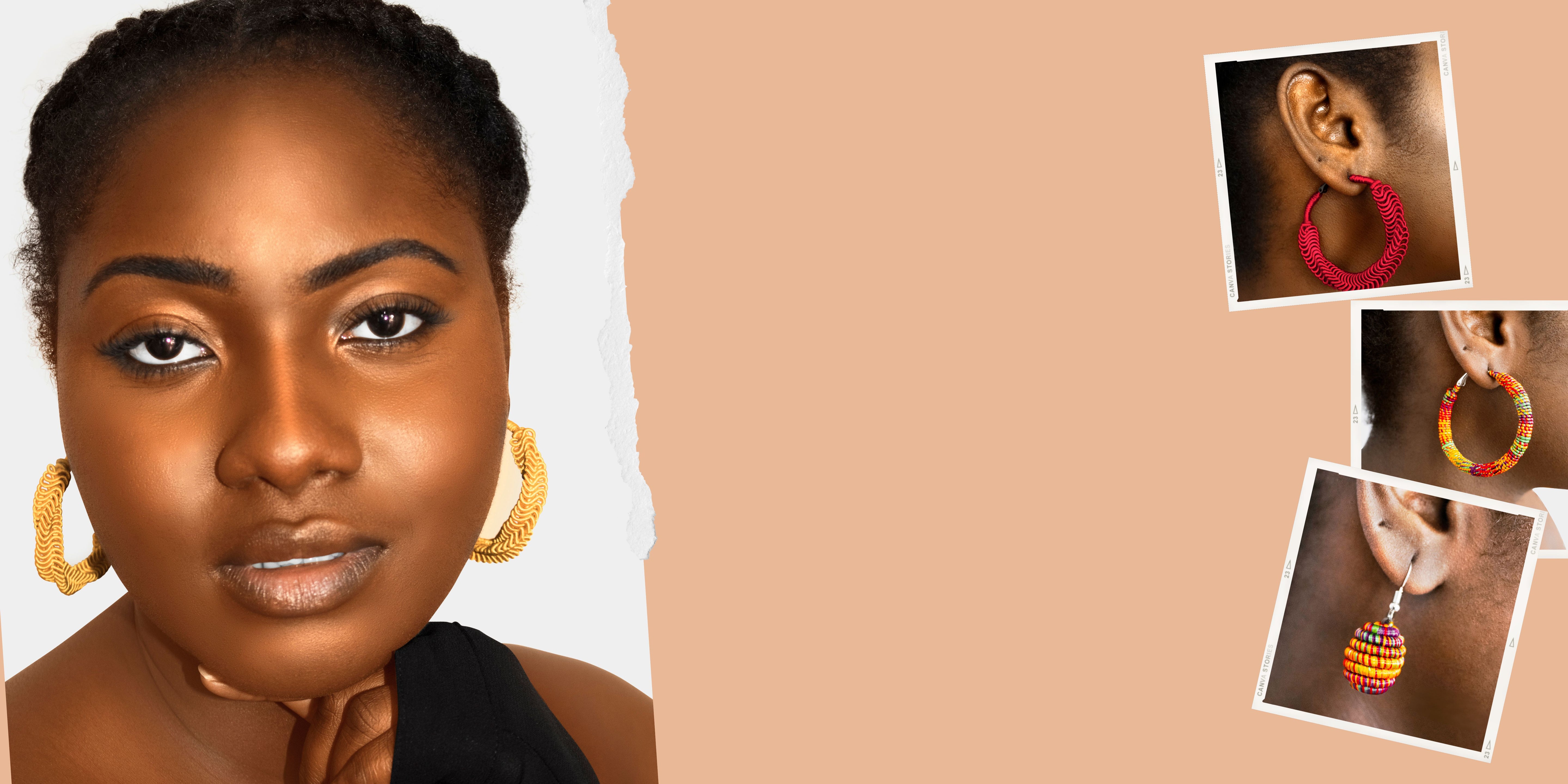 Boucles d'oreilles fils de soie