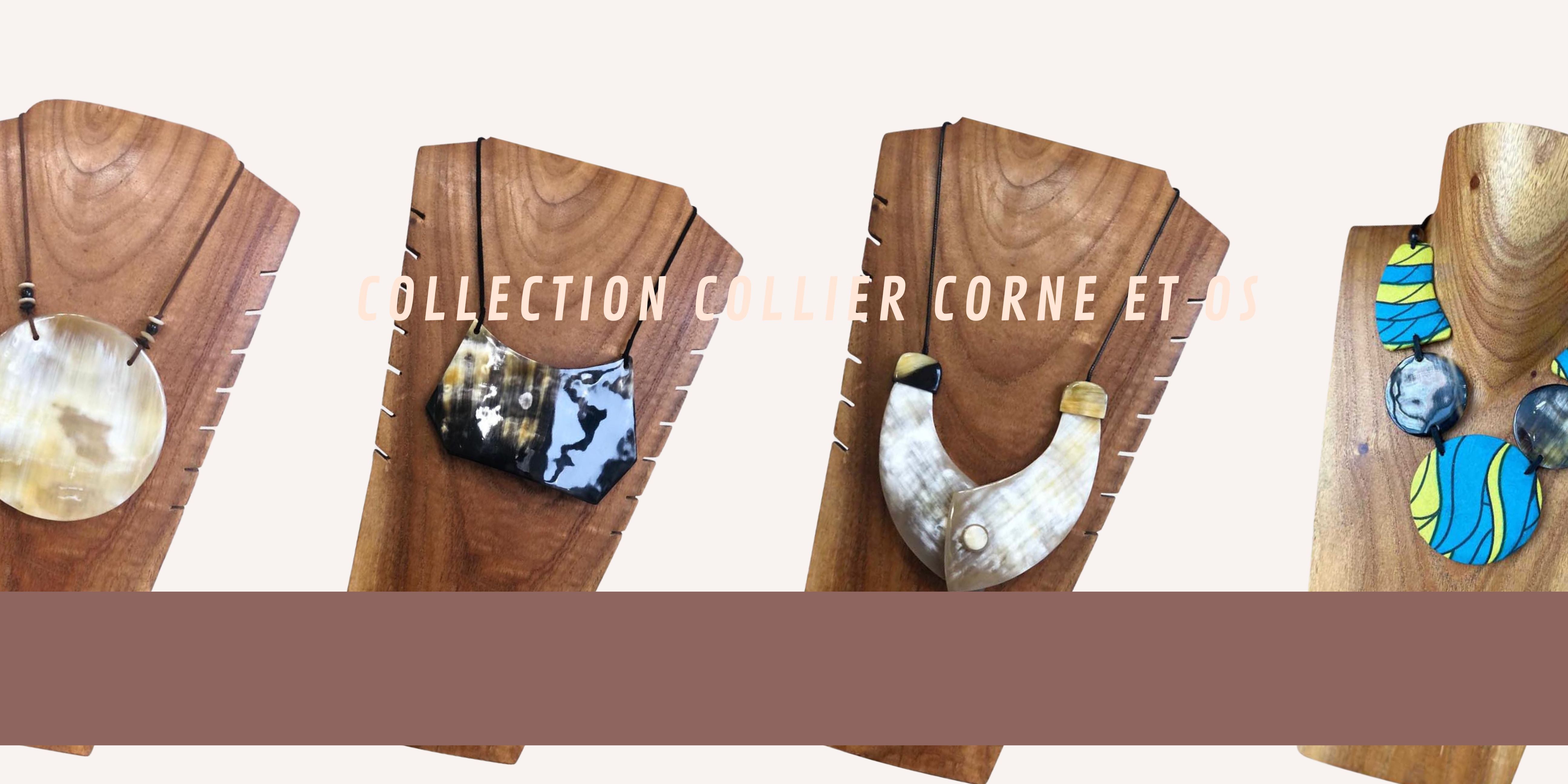 Collier corne et os
