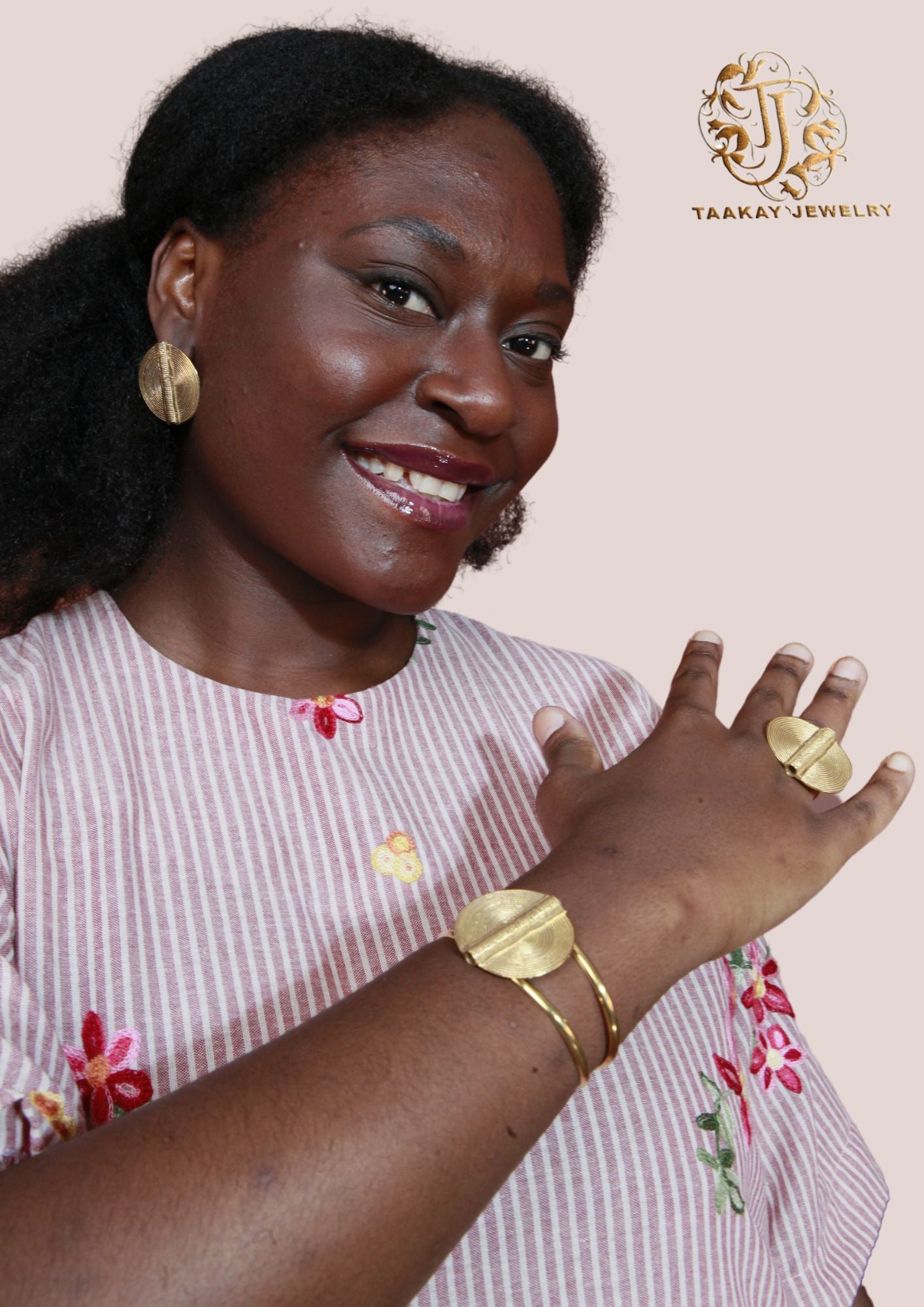 Boucles d’oreilles bronze "NGOYE"