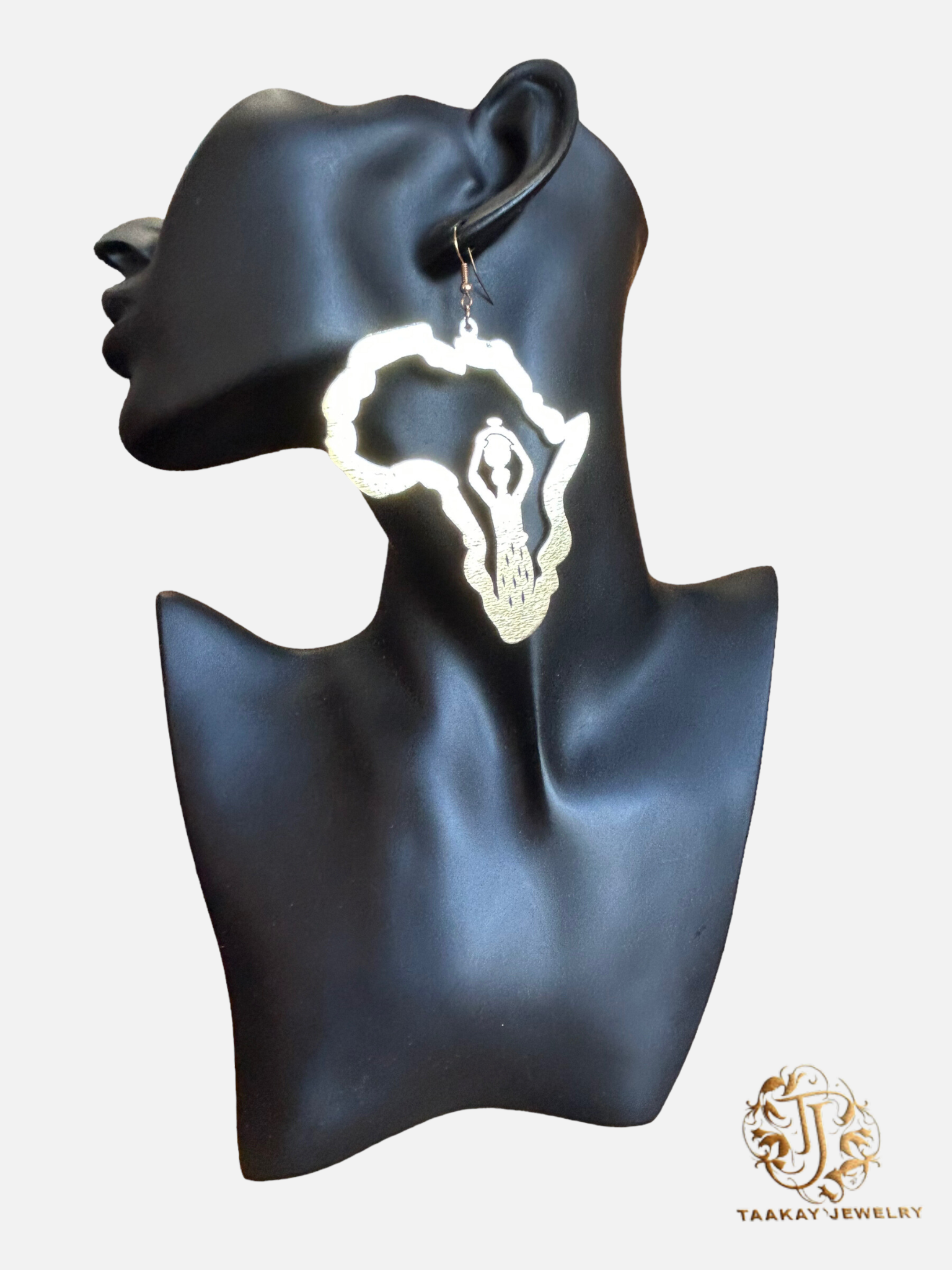 Boucles d’oreille en bois "Élégance Africaine"