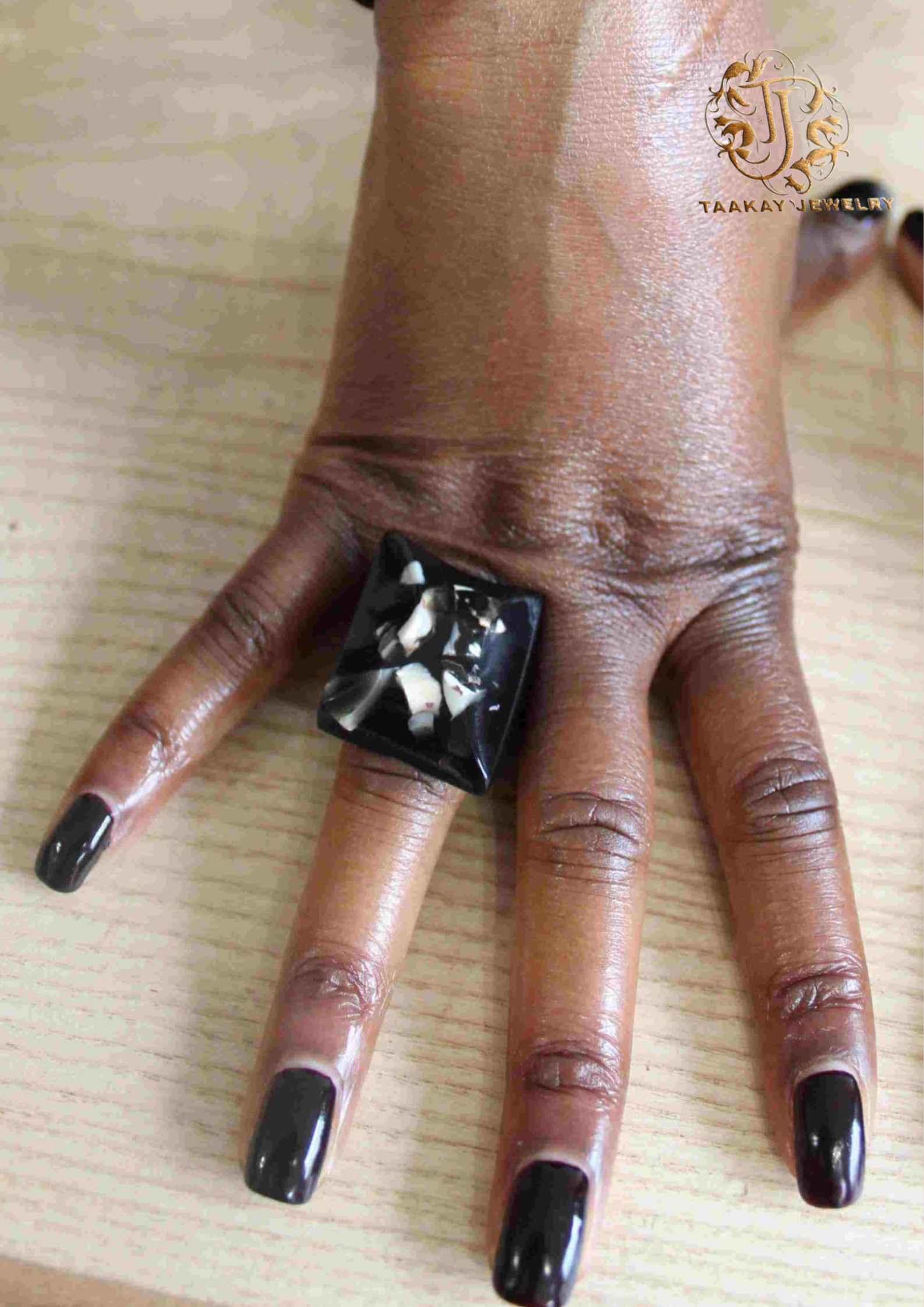 Bague en corne de zébu “La Falaise”