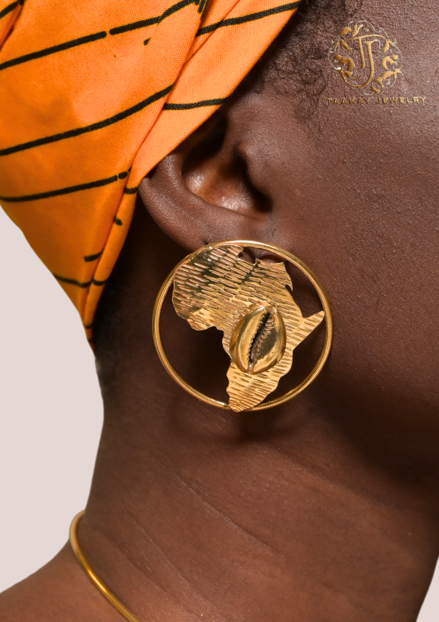 Boucles d’oreilles bronze "Reine du Continent"