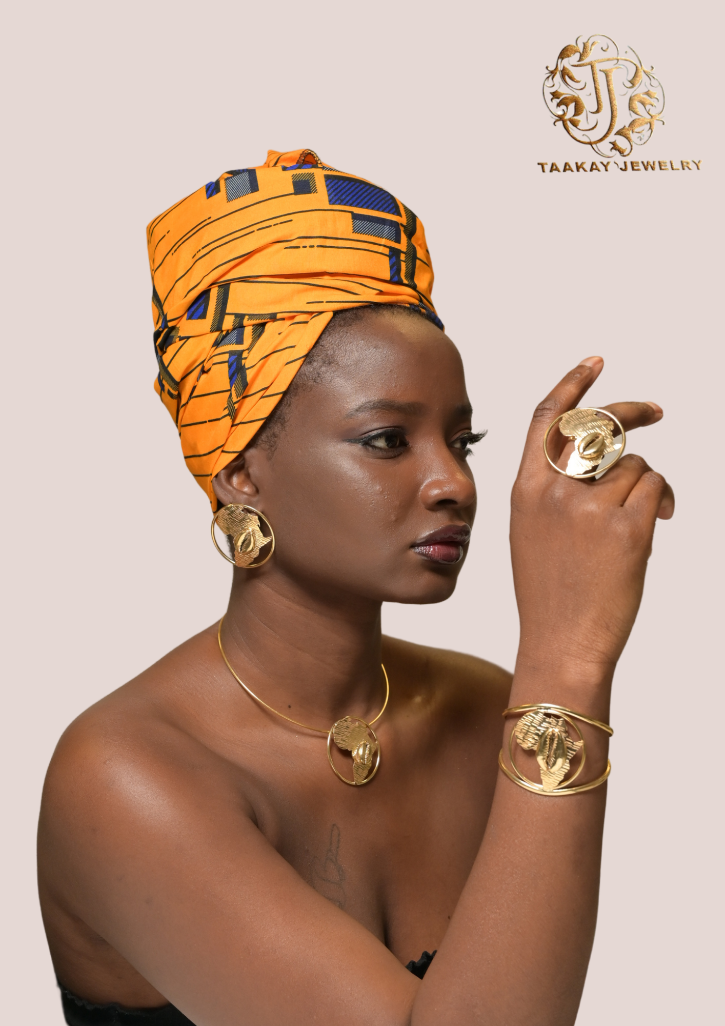 Boucles d’oreilles bronze "Reine du Continent"