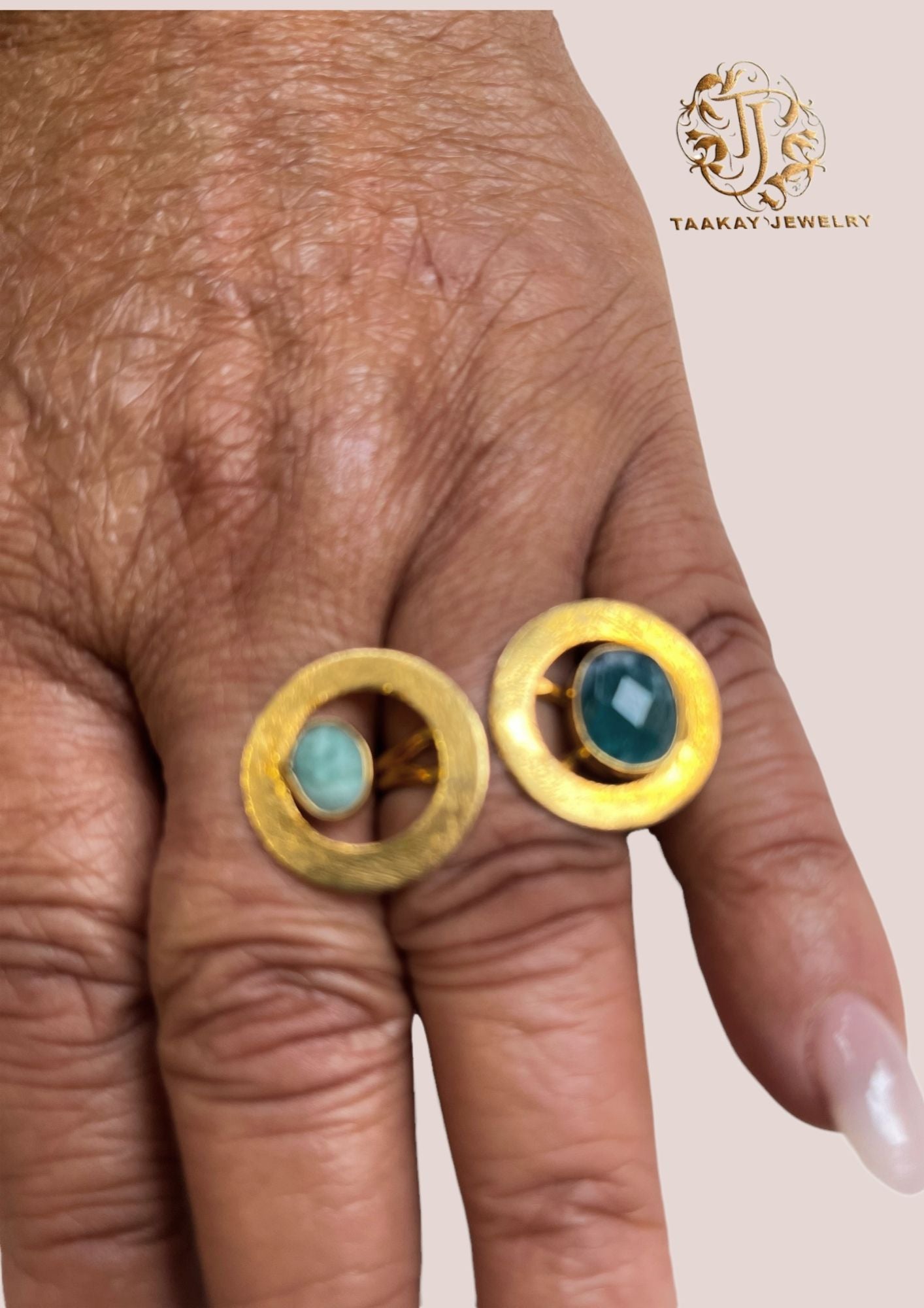 Bague laiton "Éclats de Couleurs"2