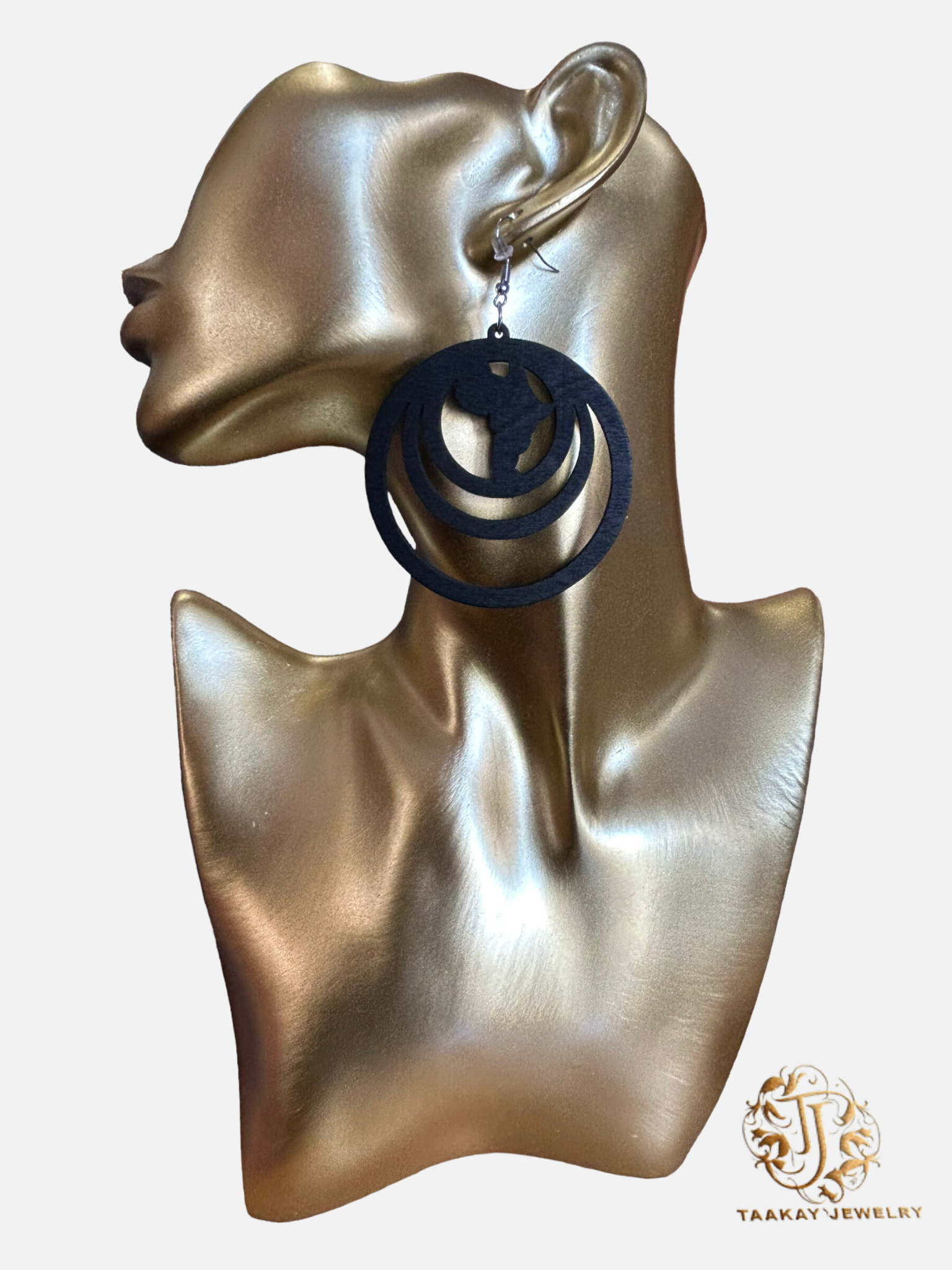 Boucles d'Oreilles "Trio de Cercles Africains"