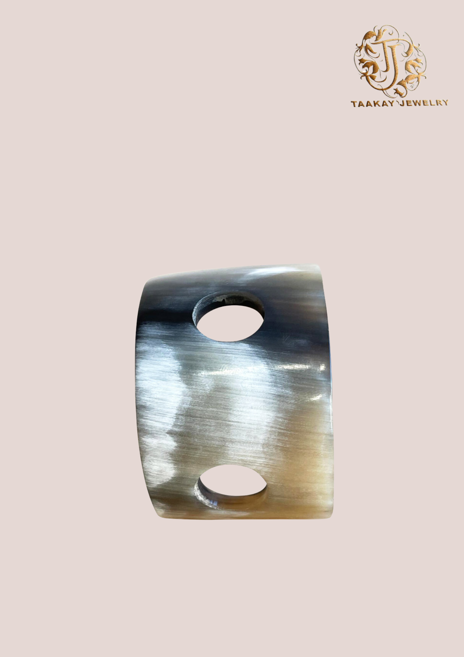 Bracelet corne « Voahirana, la fleur de nénuphar »