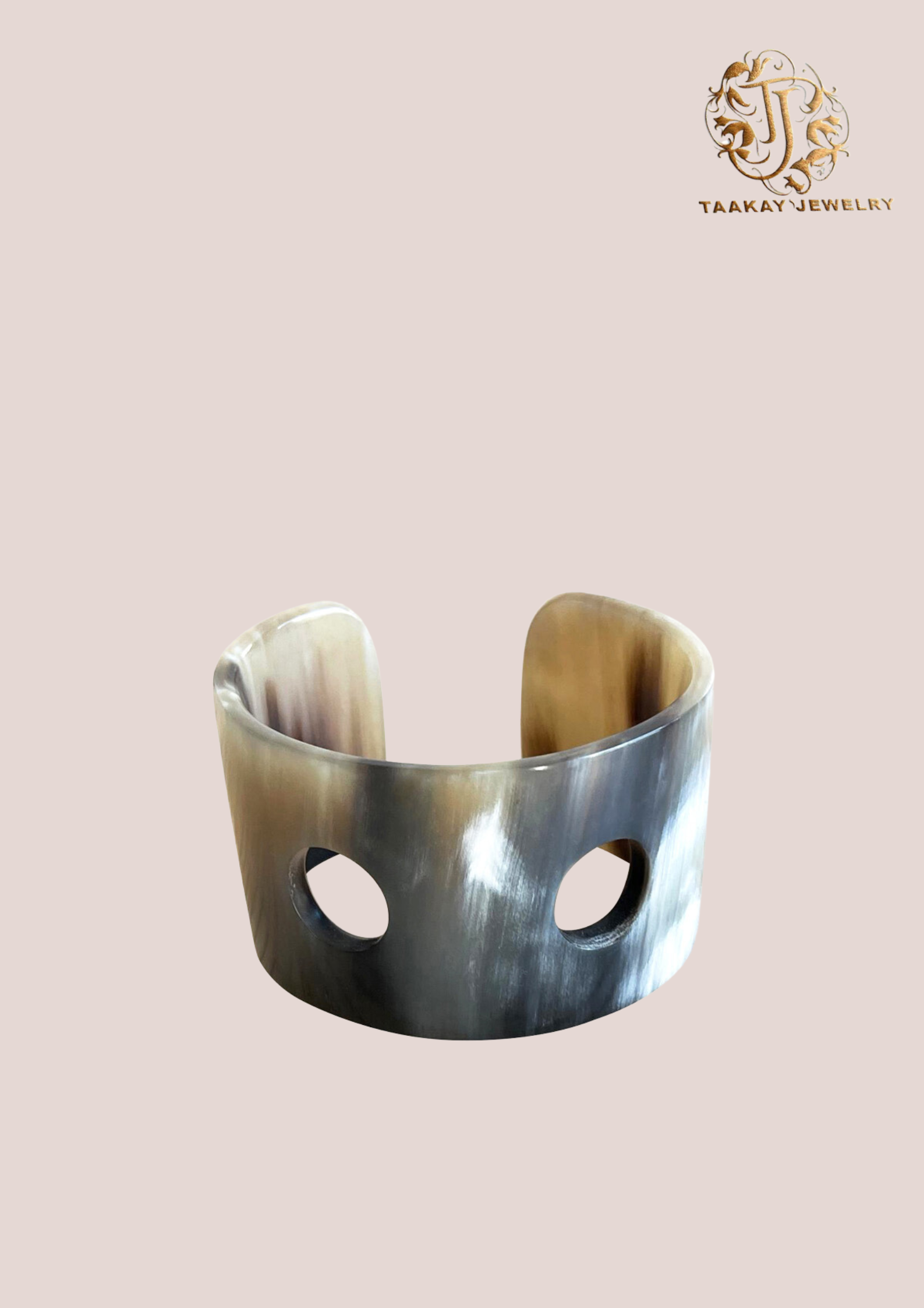 Bracelet corne « Voahirana, la fleur de nénuphar »