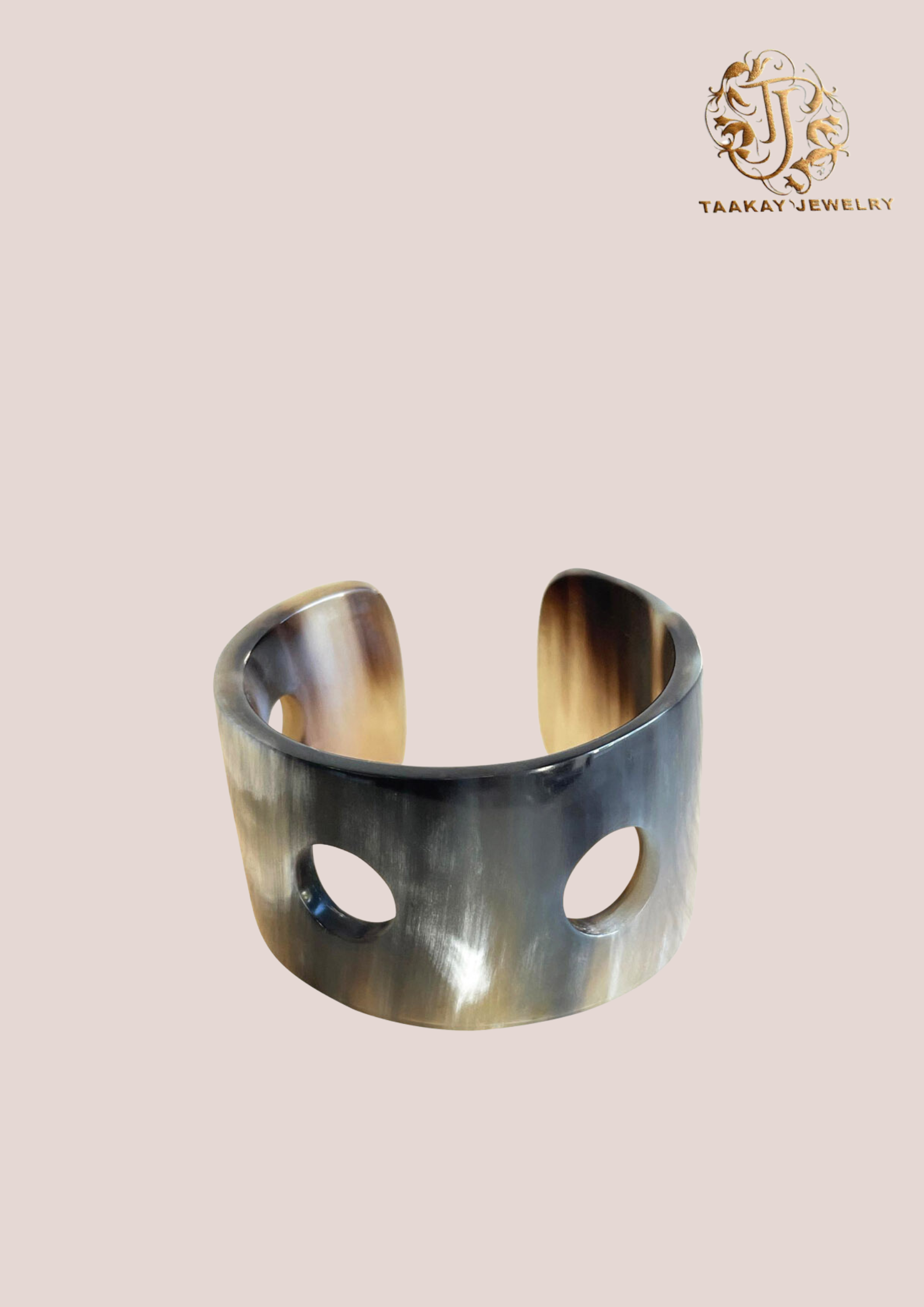 Bracelet corne « Voahirana, la fleur de nénuphar »