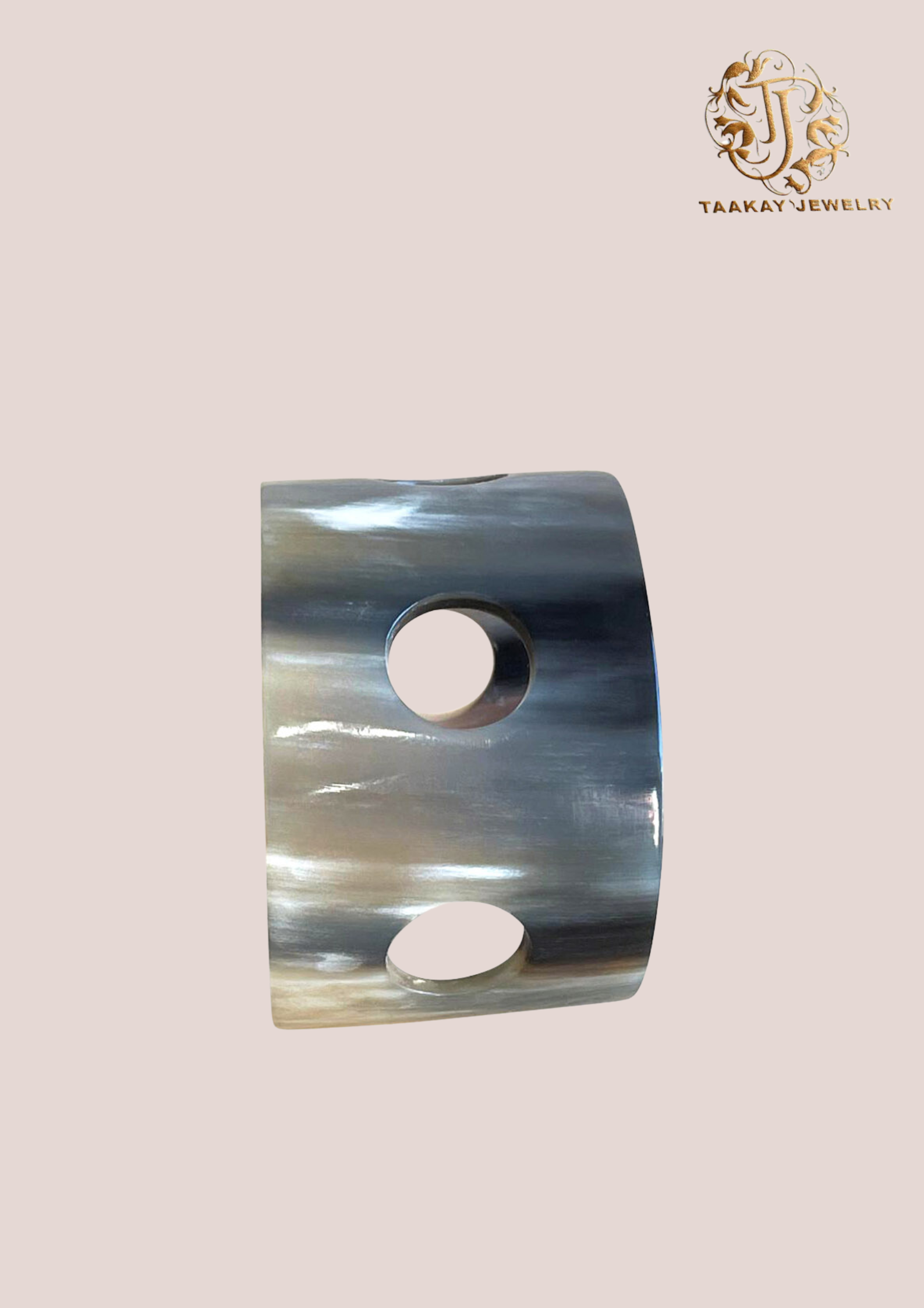 Bracelet corne « Voahirana, la fleur de nénuphar »