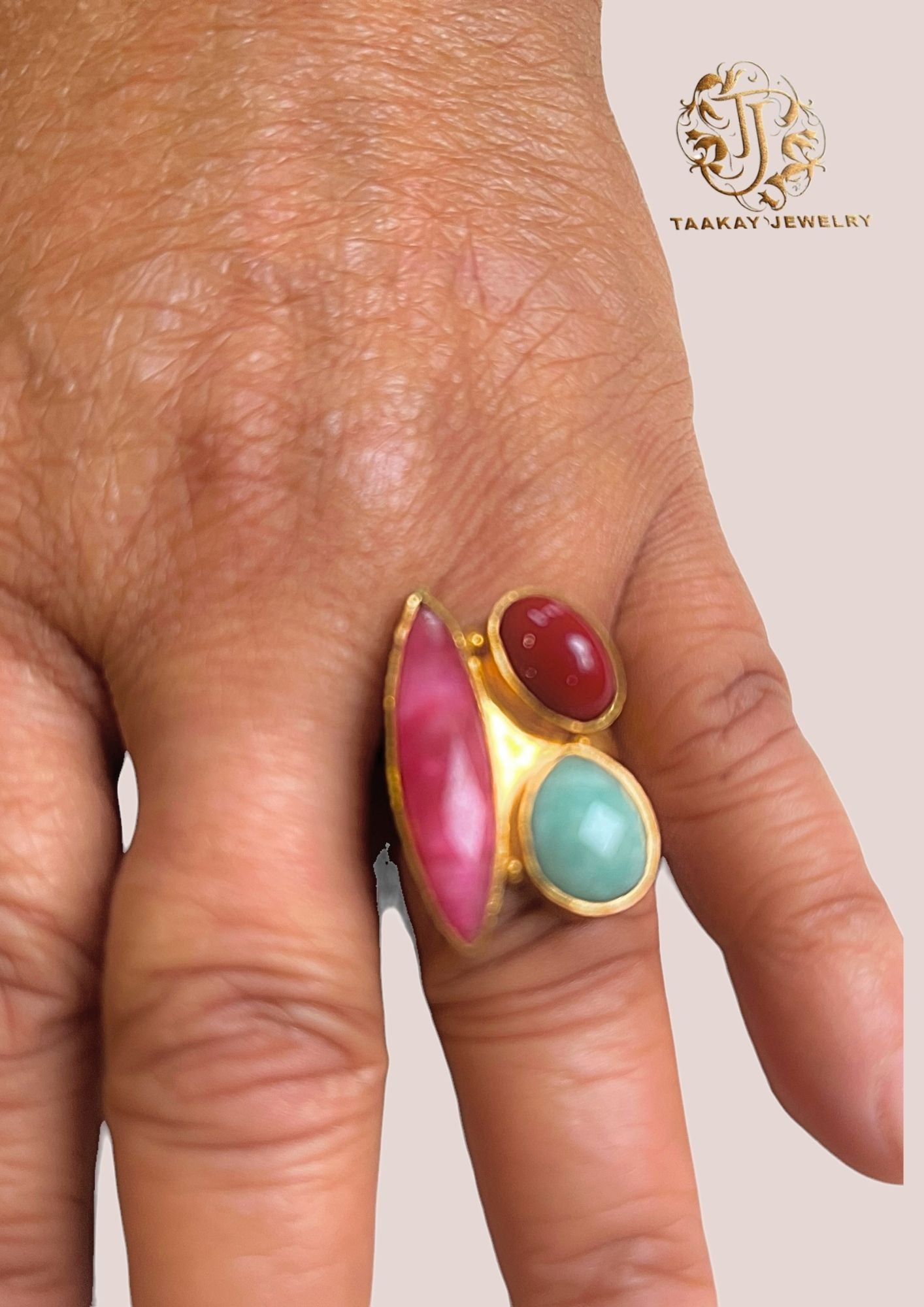 Bague laiton "Palette Précieuse"