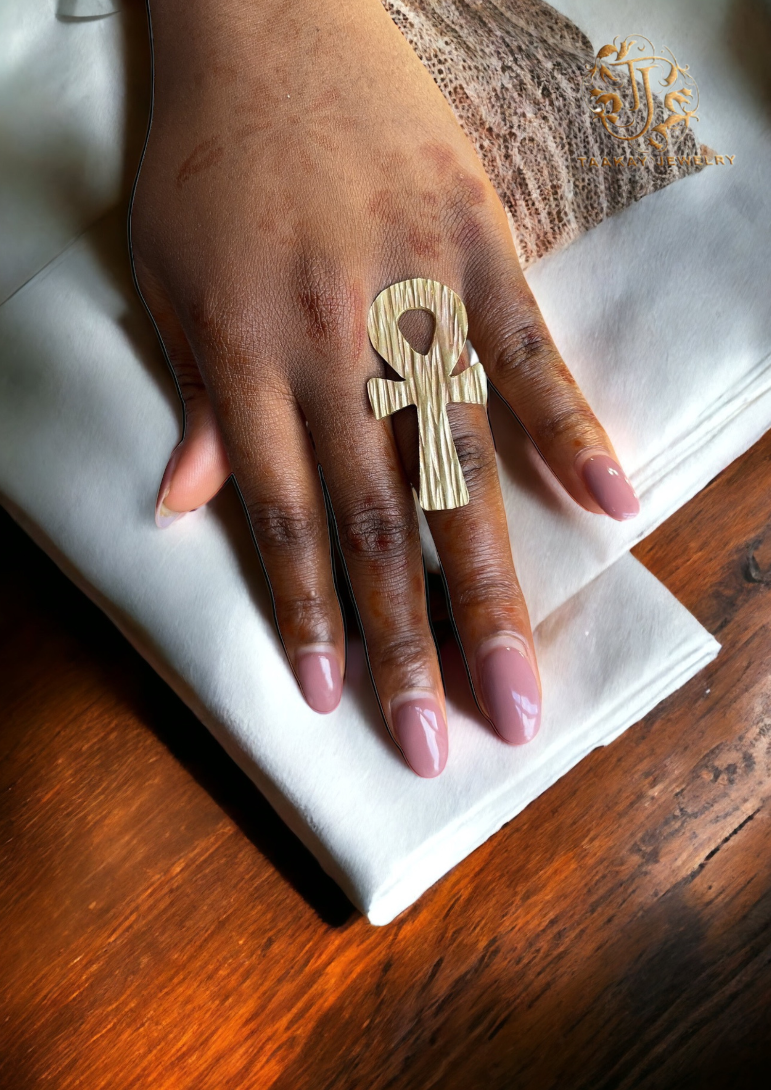 Bague "Ankh" en Bronze