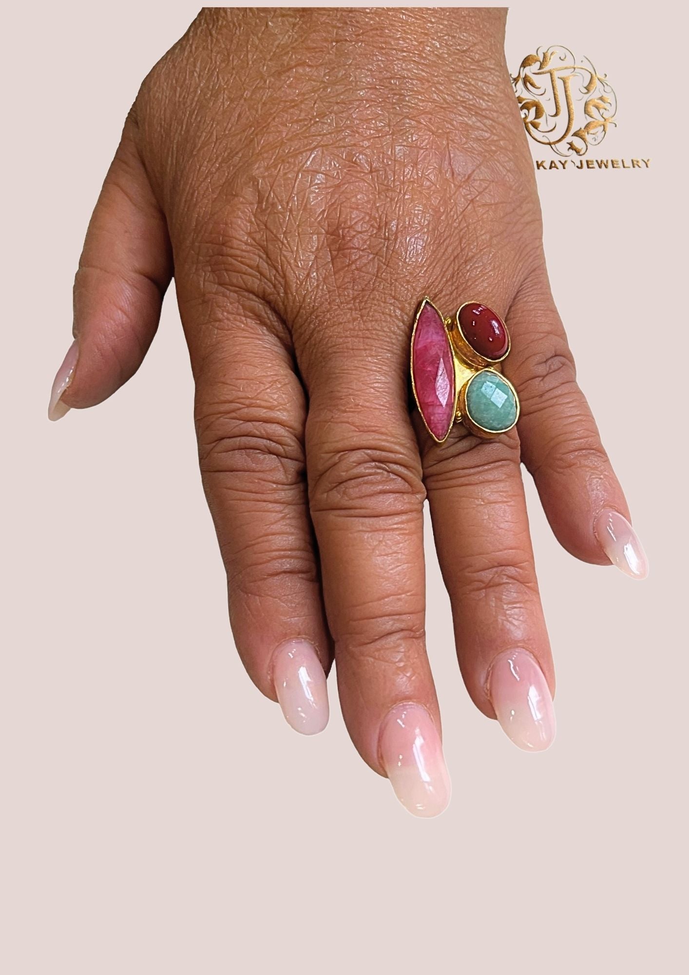 Bague laiton "Palette Précieuse"