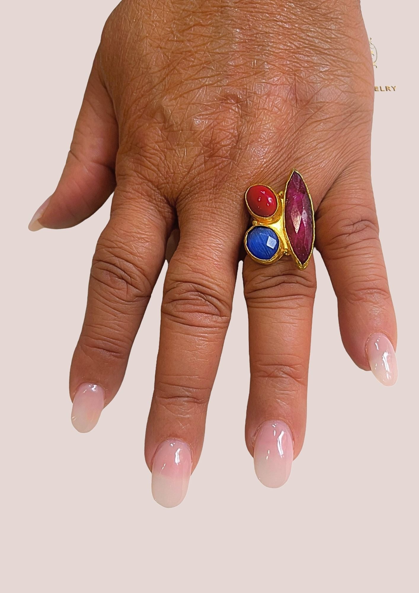 Bague laiton "Palette Précieuse"2