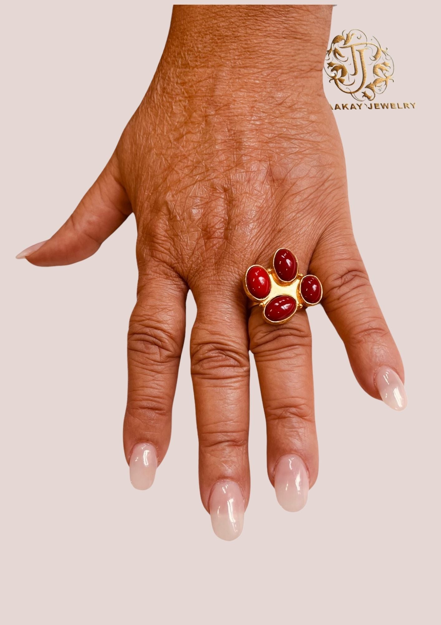 Bague laiton "Fusion Minérale"