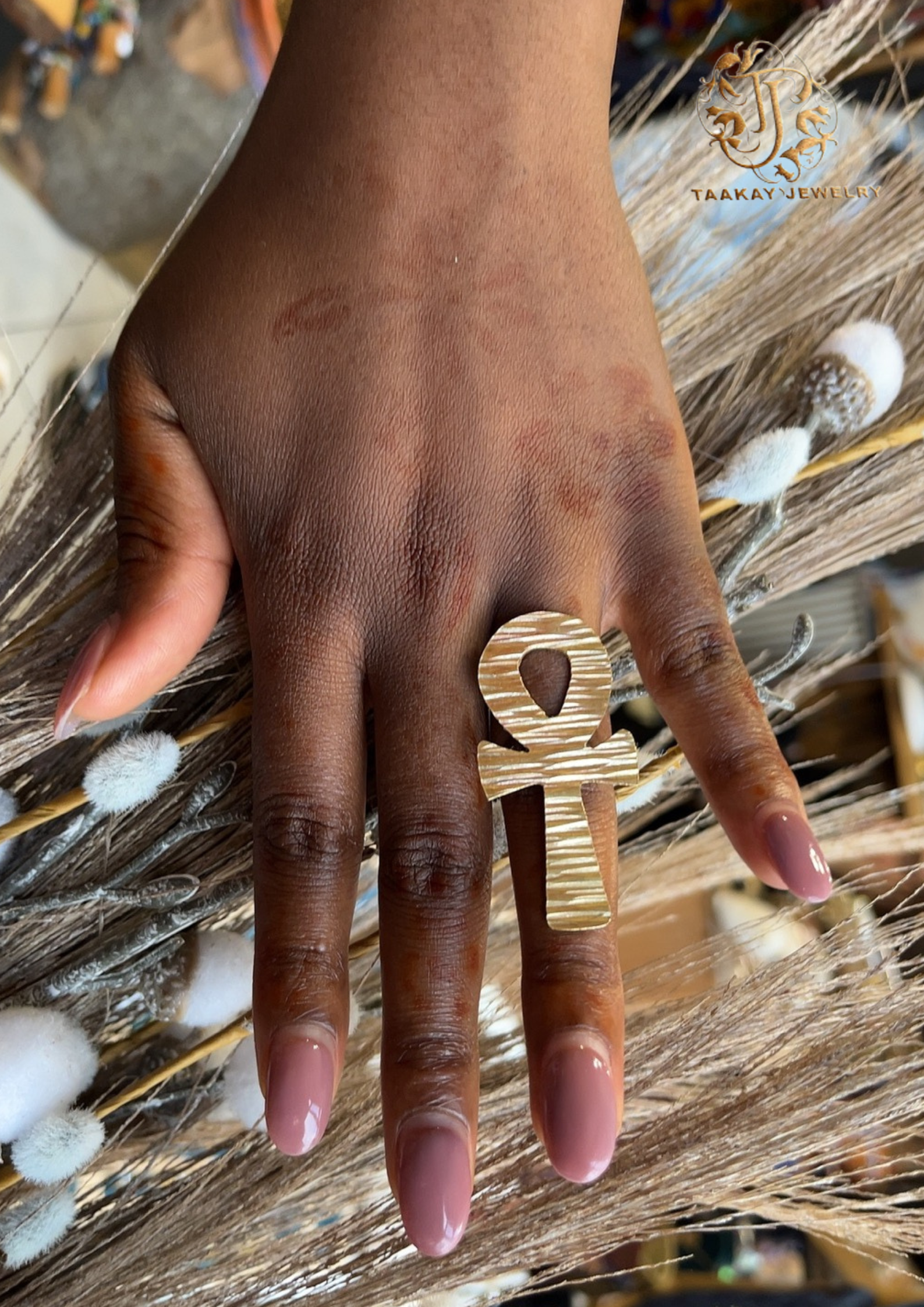 Bague "Ankh" en Bronze