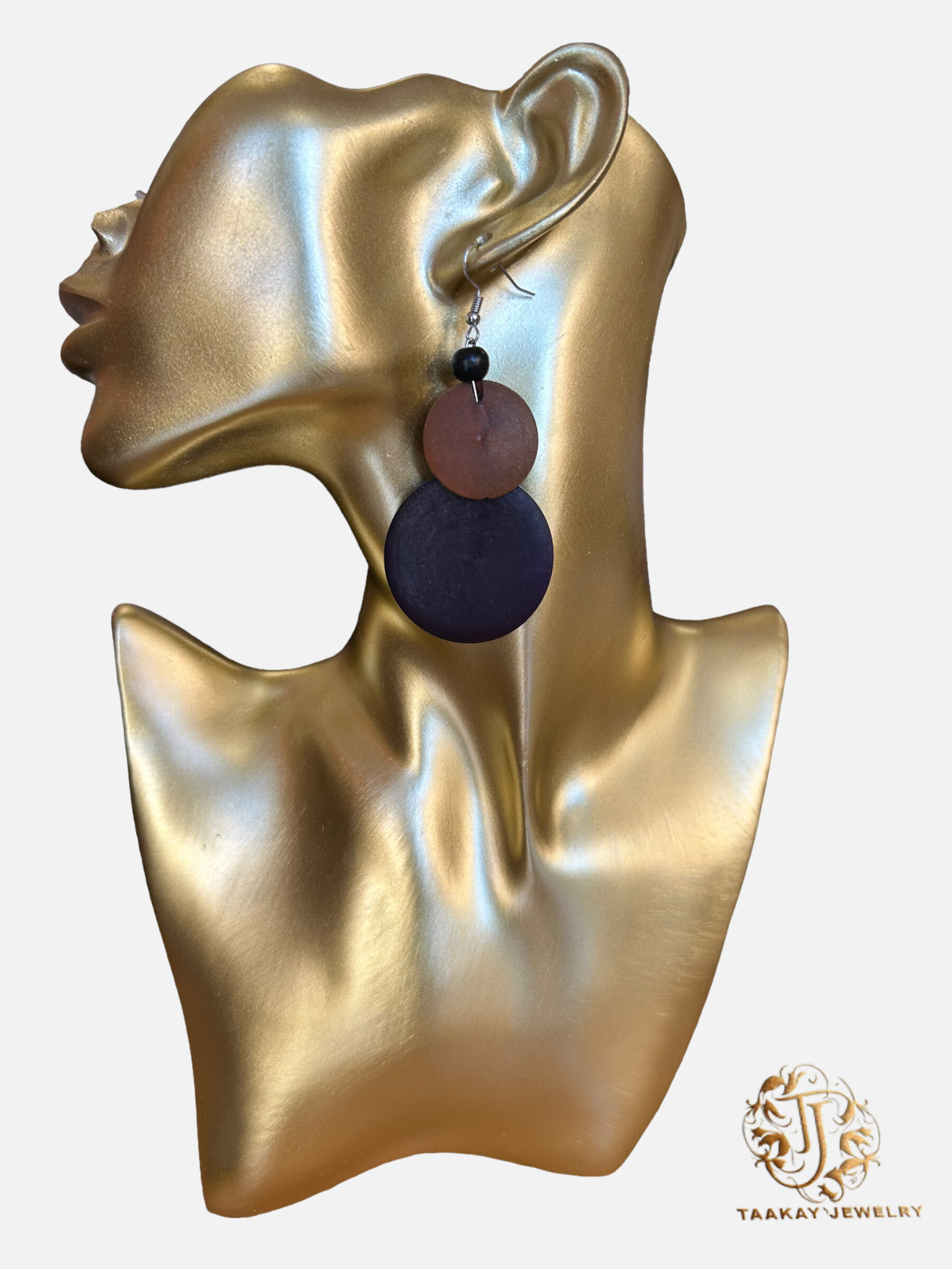 Boucles d’oreille en bois “Fassa”