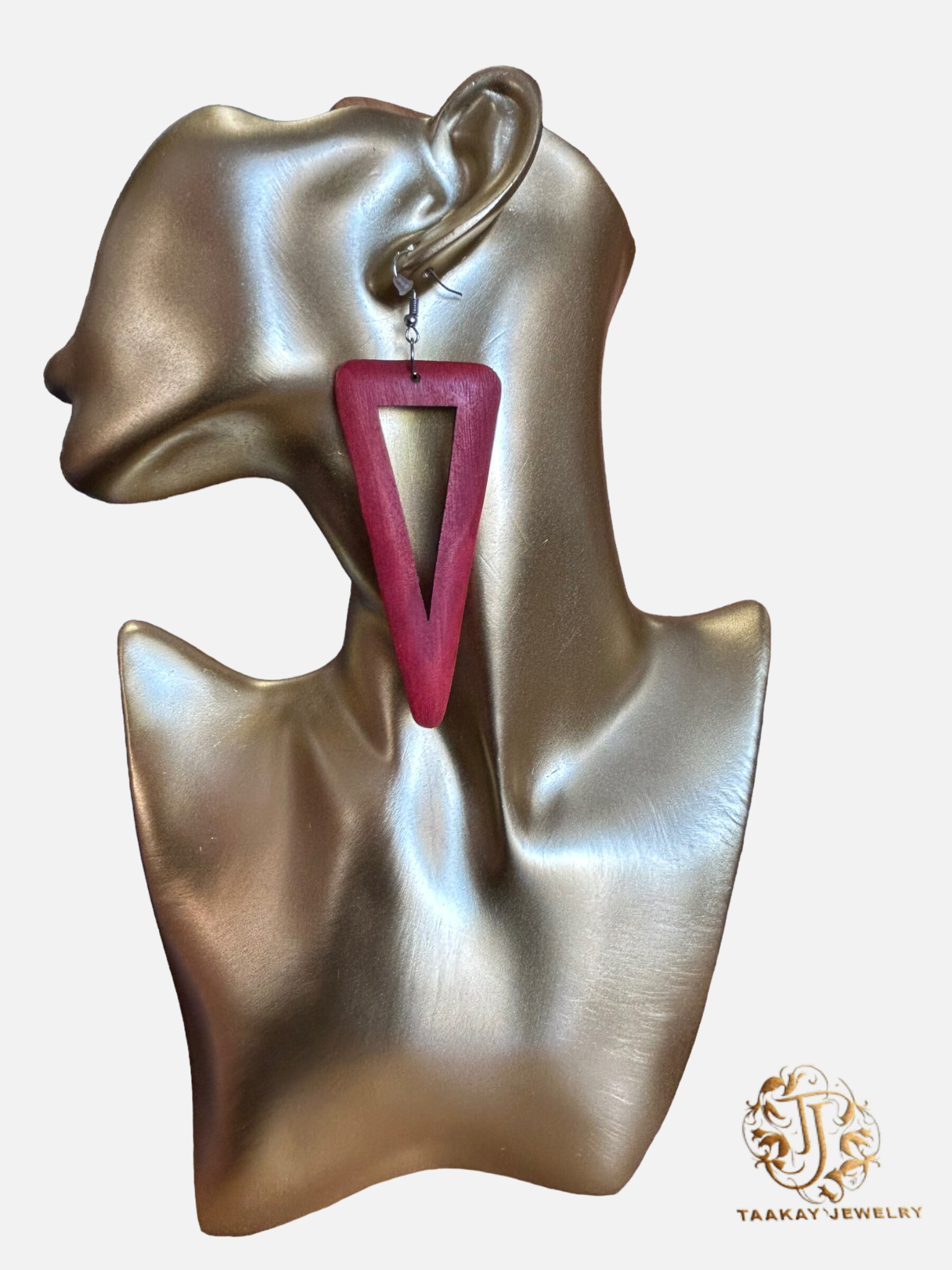 Boucles d'Oreilles "Triangle en Bois"