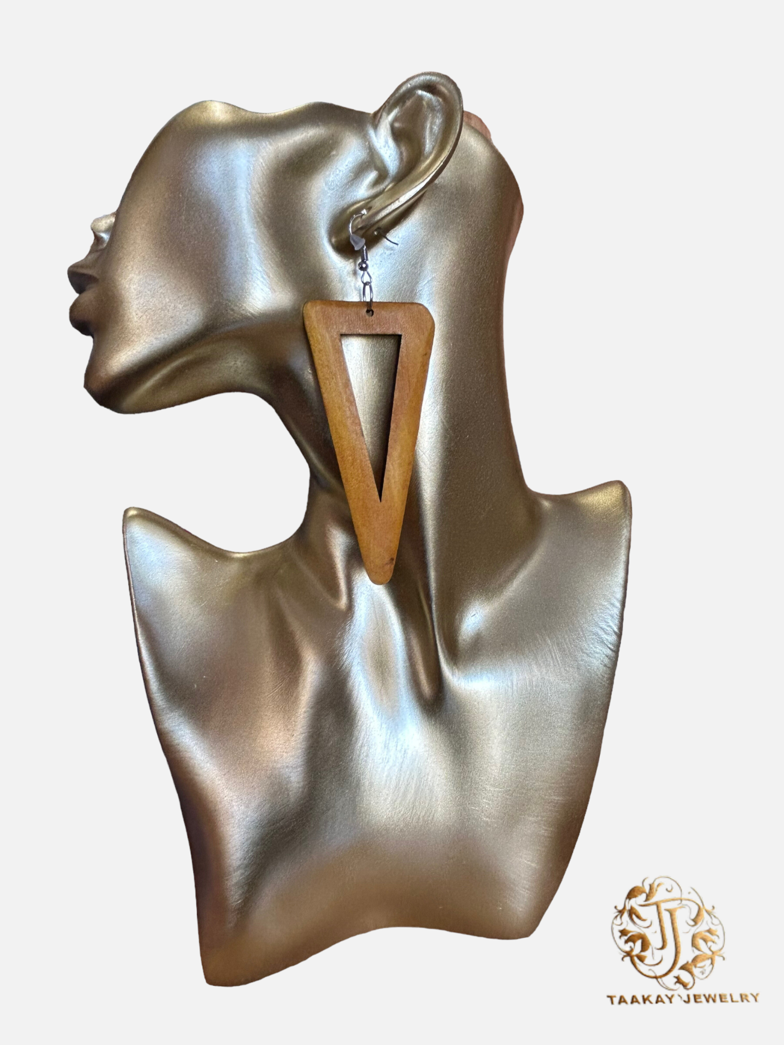 Boucles d'Oreilles "Triangle en Bois"