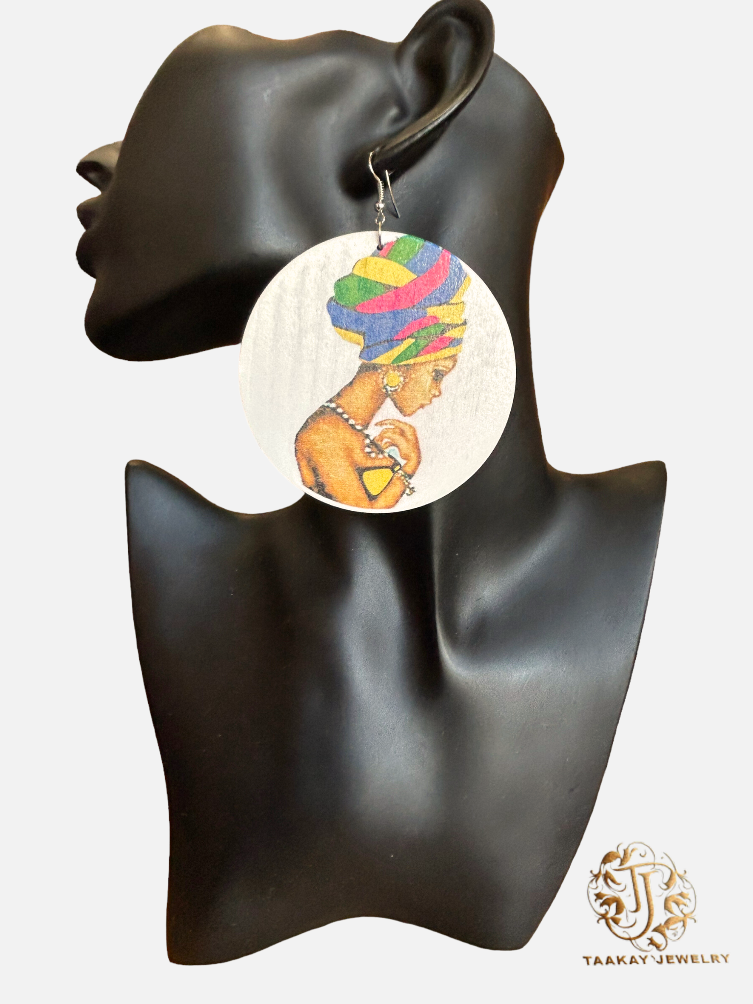 Boucles d'Oreilles "Afro-Femme Élégante"