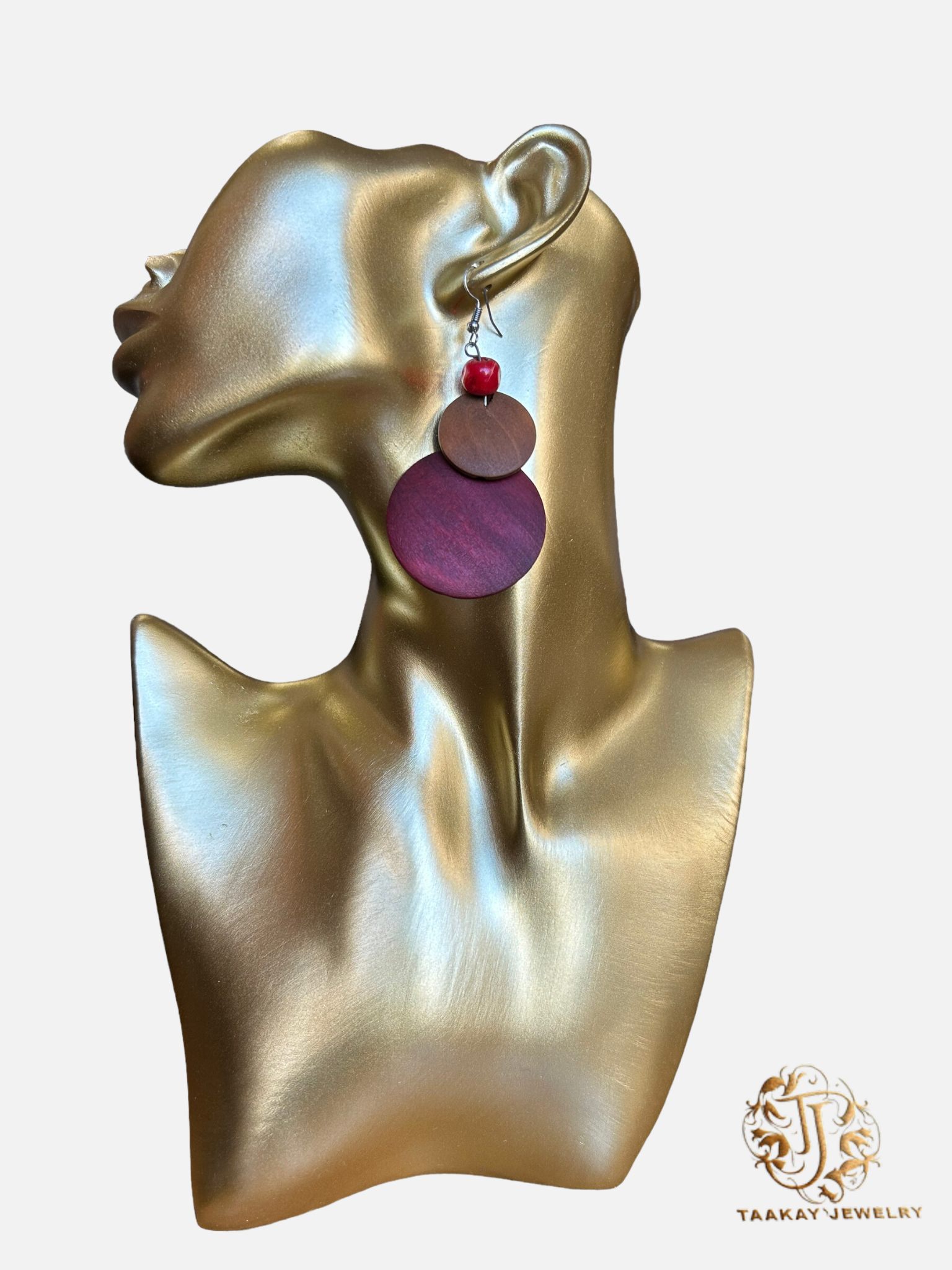 Boucles d’oreille en bois “Fassa”