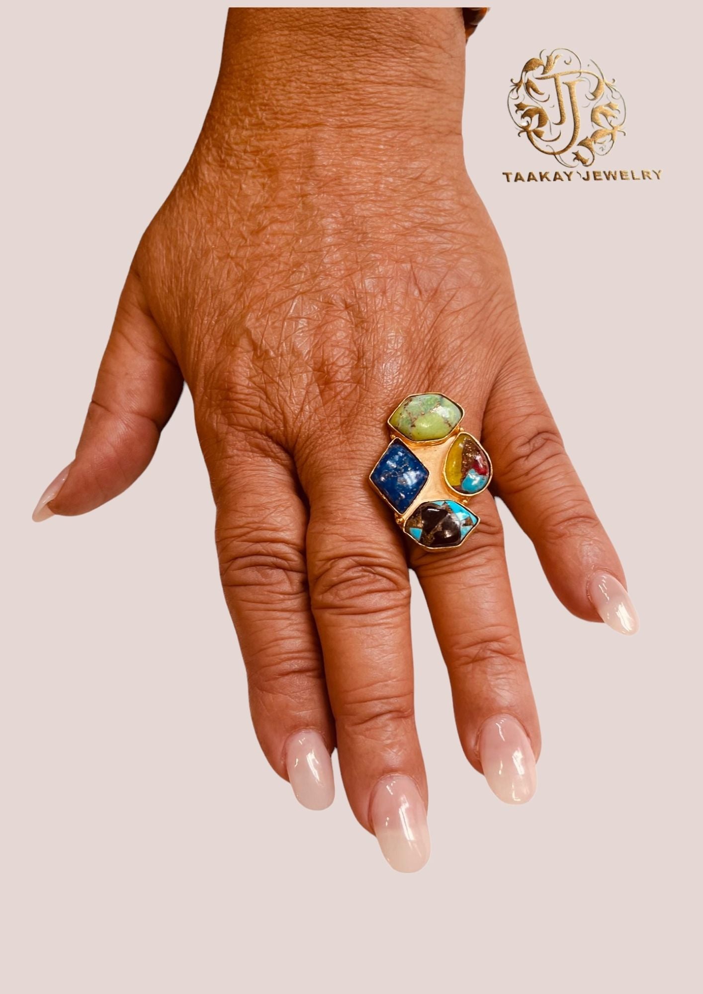 Bague laiton "Arc-en-Ciel"