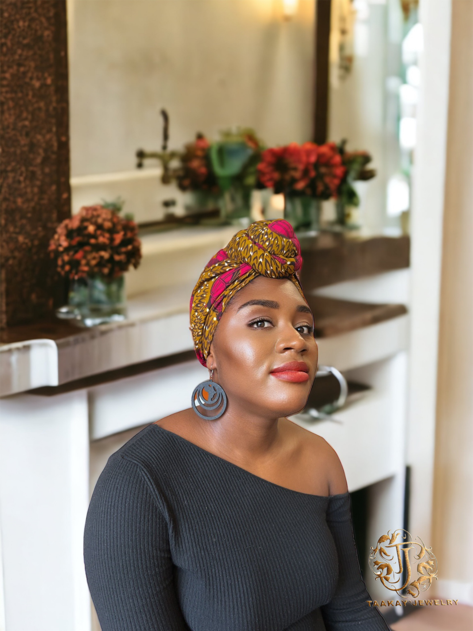 Boucles d'Oreilles "Trio de Cercles Africains"