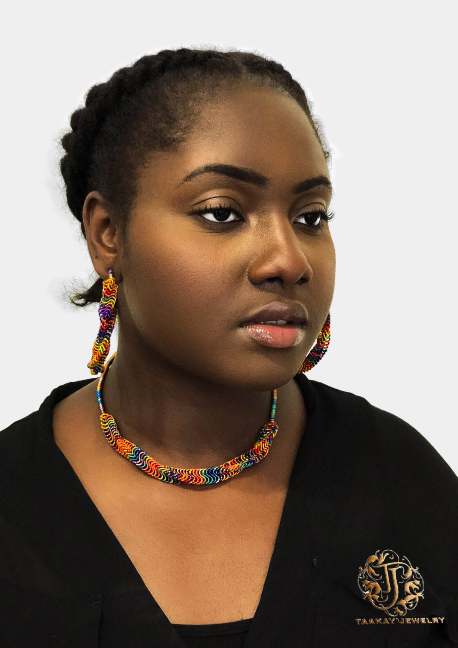 Boucles d'oreilles Fils de soie "Créoles Noblesse L"