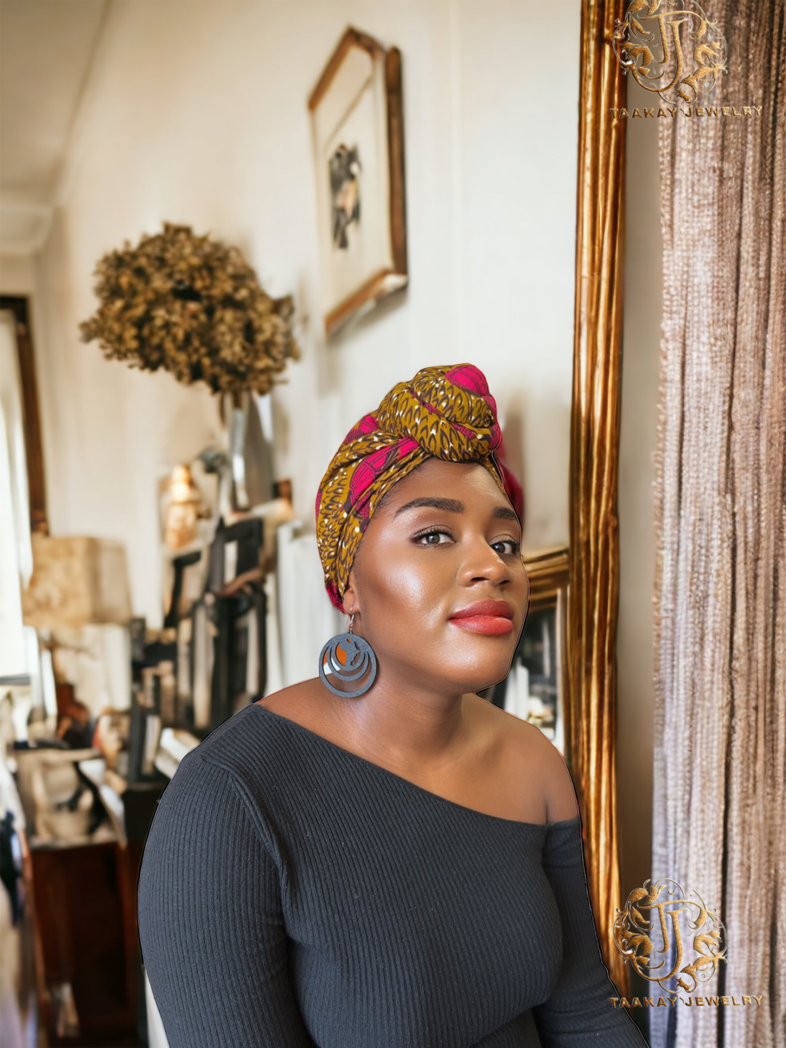 Boucles d'Oreilles "Trio de Cercles Africains"