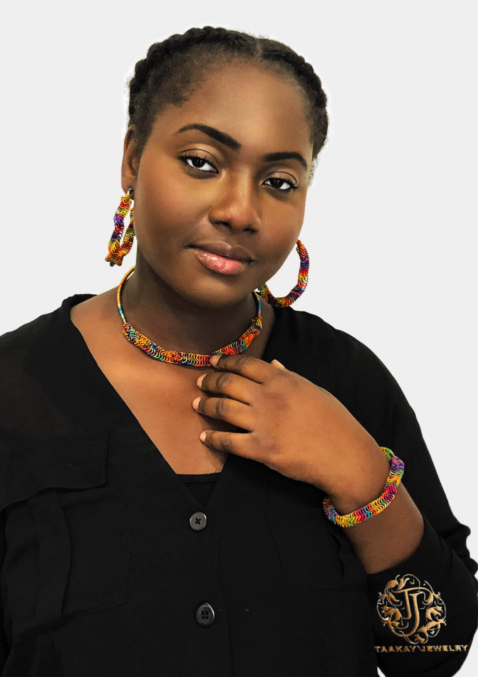 Boucles d'oreilles Fils de soie "Créoles Noblesse L"