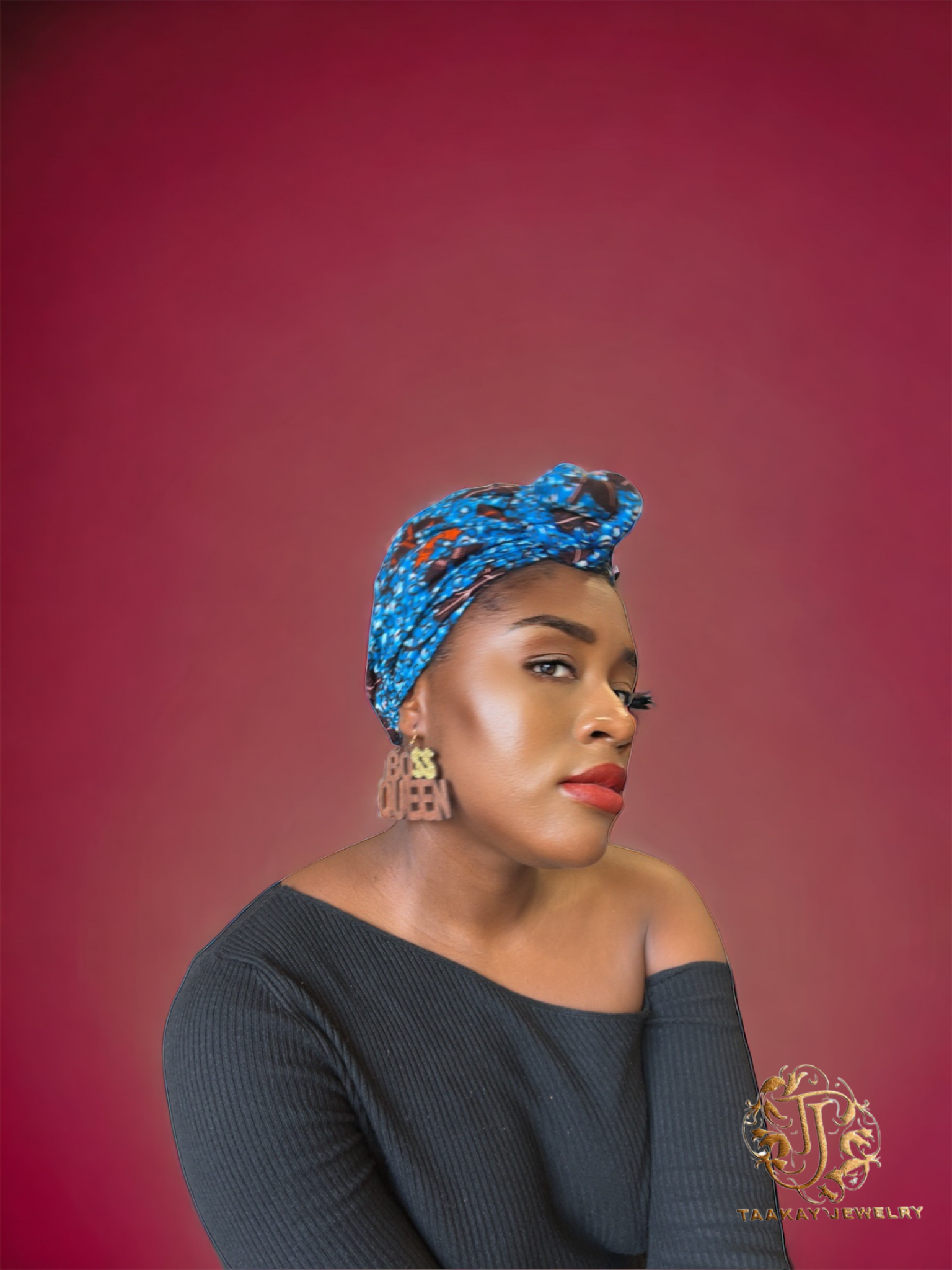 Boucles d’oreille en bois “Diadhiou”