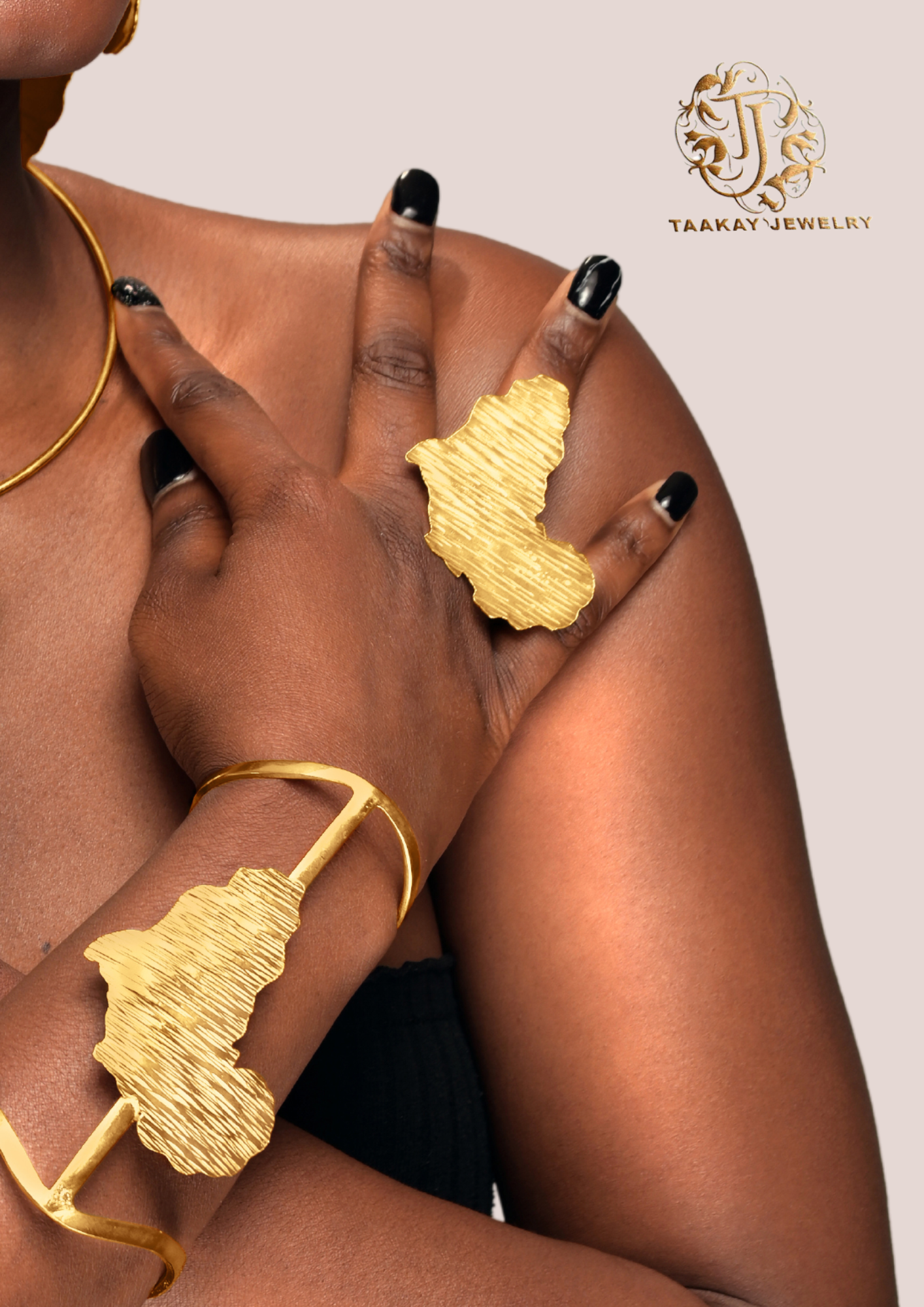 Bracelet bronze "Continent d'or"