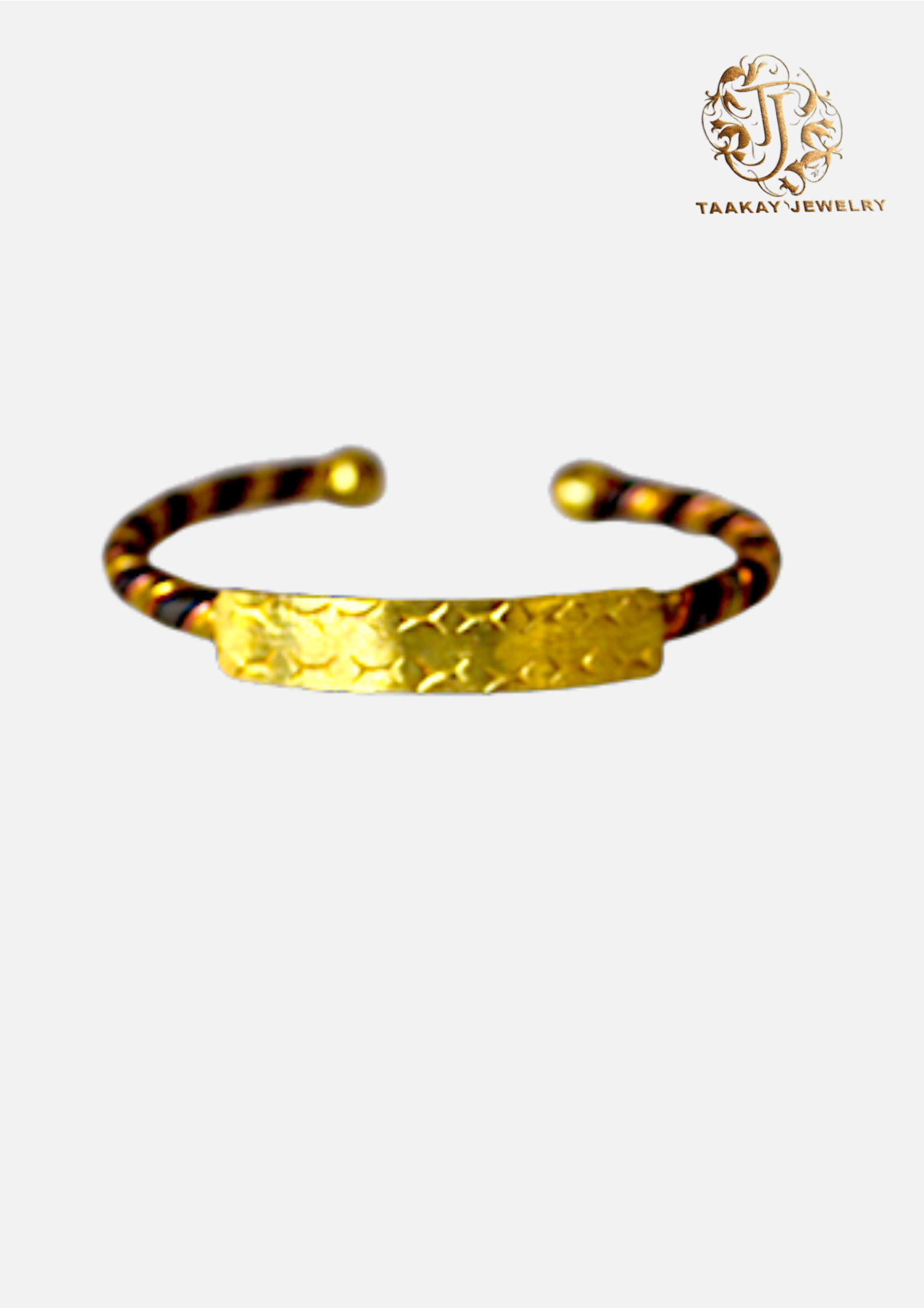 Bracelet d'identité trois métaux “Isma”