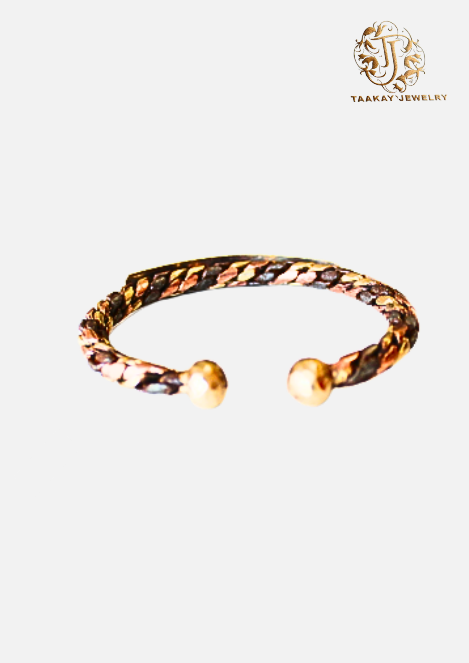 Bracelet d'identité trois métaux “Isma”