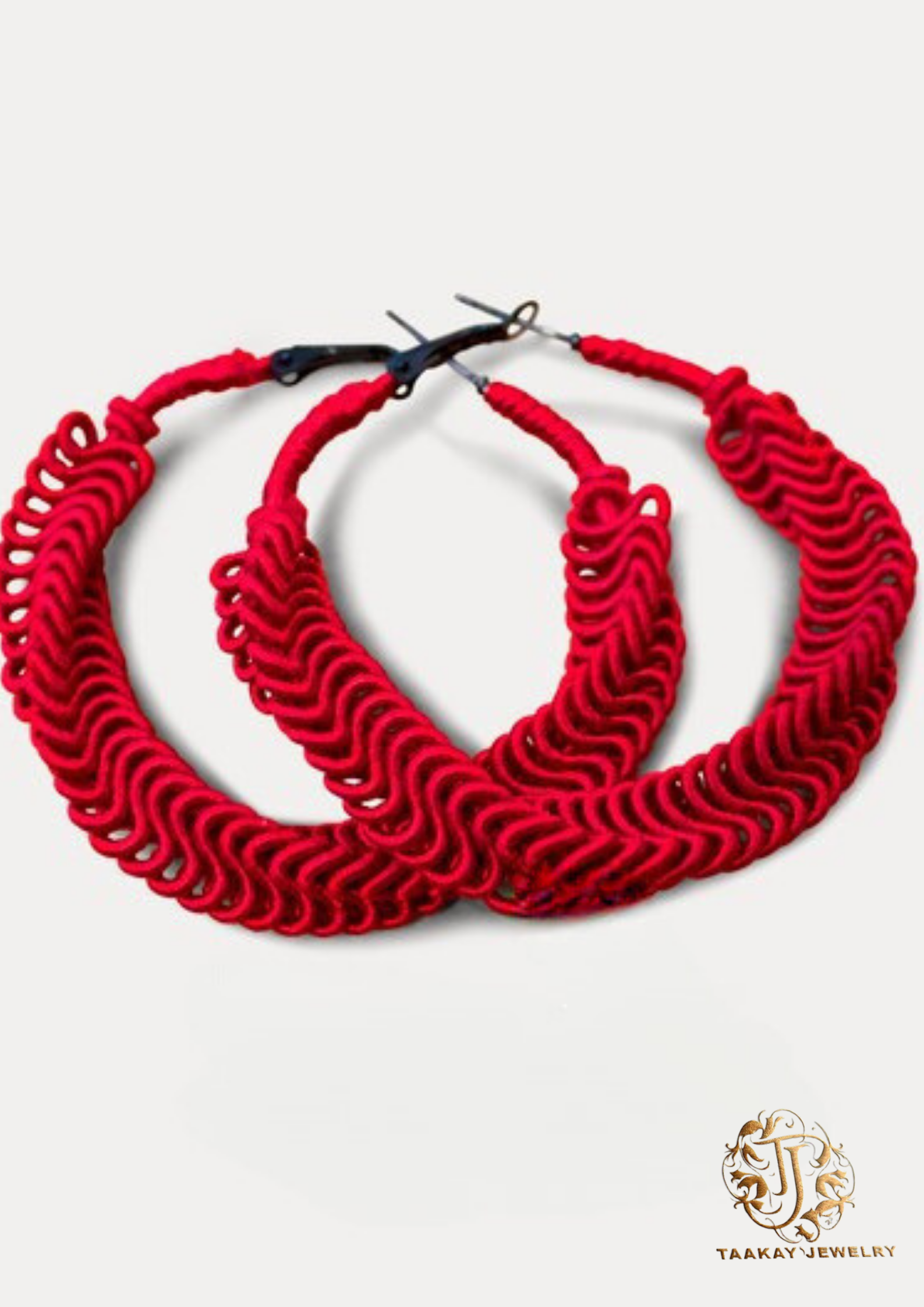 Boucles d'oreilles Fils de soie "Créoles Noblesse M"