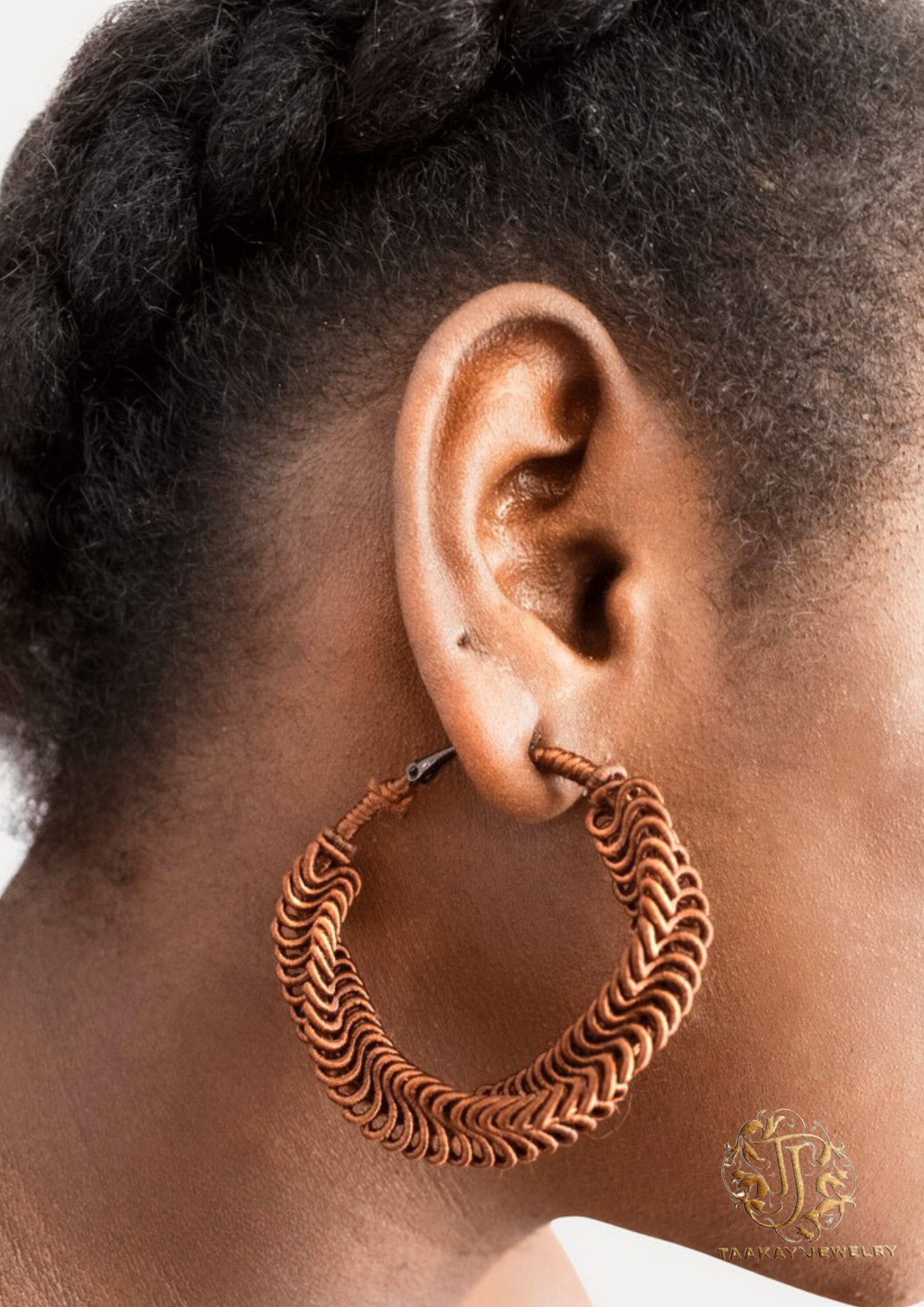 Boucles d'oreilles Fils de soie "Créoles Noblesse M"