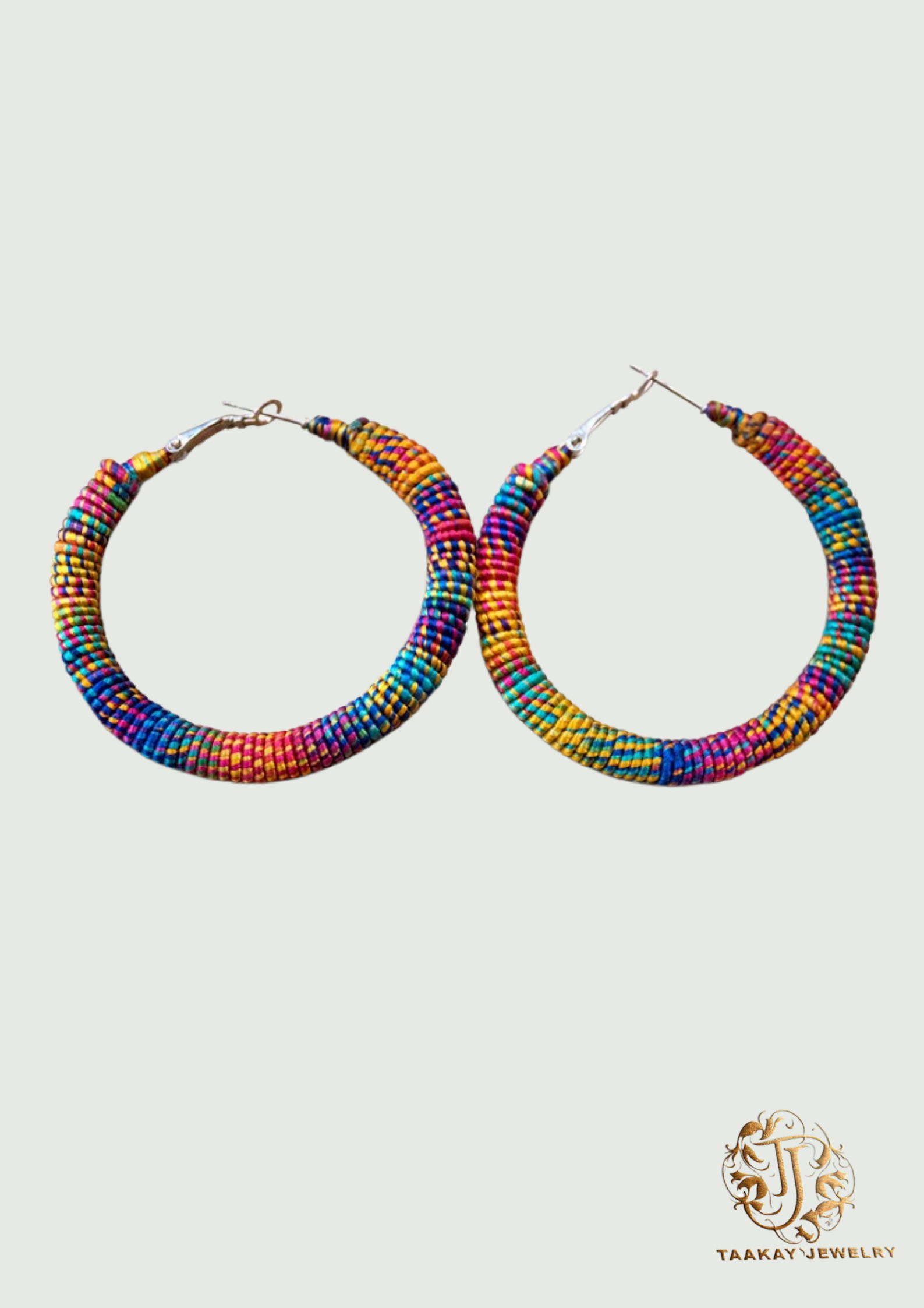 Boucles d'oreilles Fils de soie "Créoles Noblesse M"