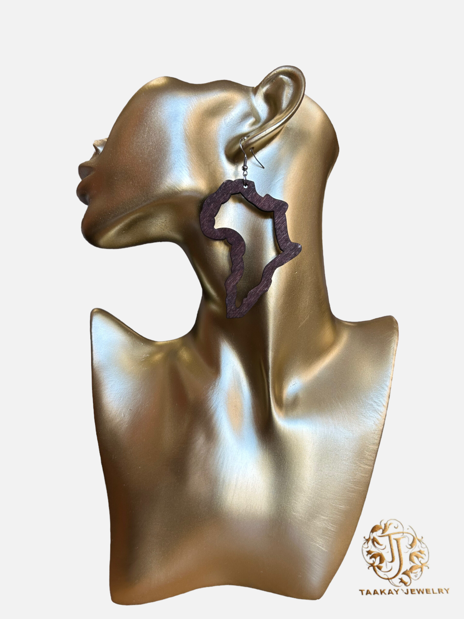 Boucles d’oreille en bois “Africa”