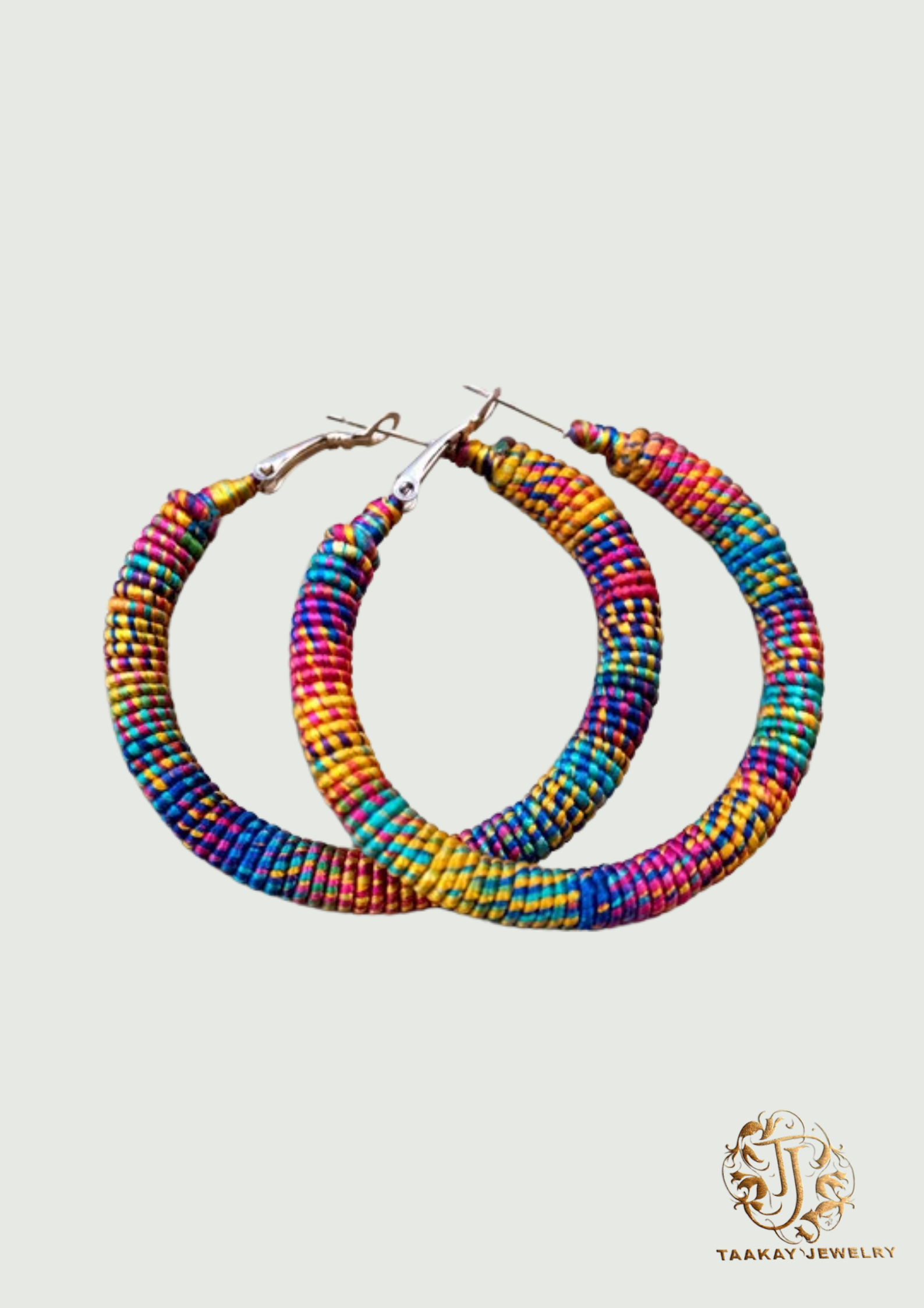 Boucles d'oreilles Fils de soie "Créoles Noblesse M"