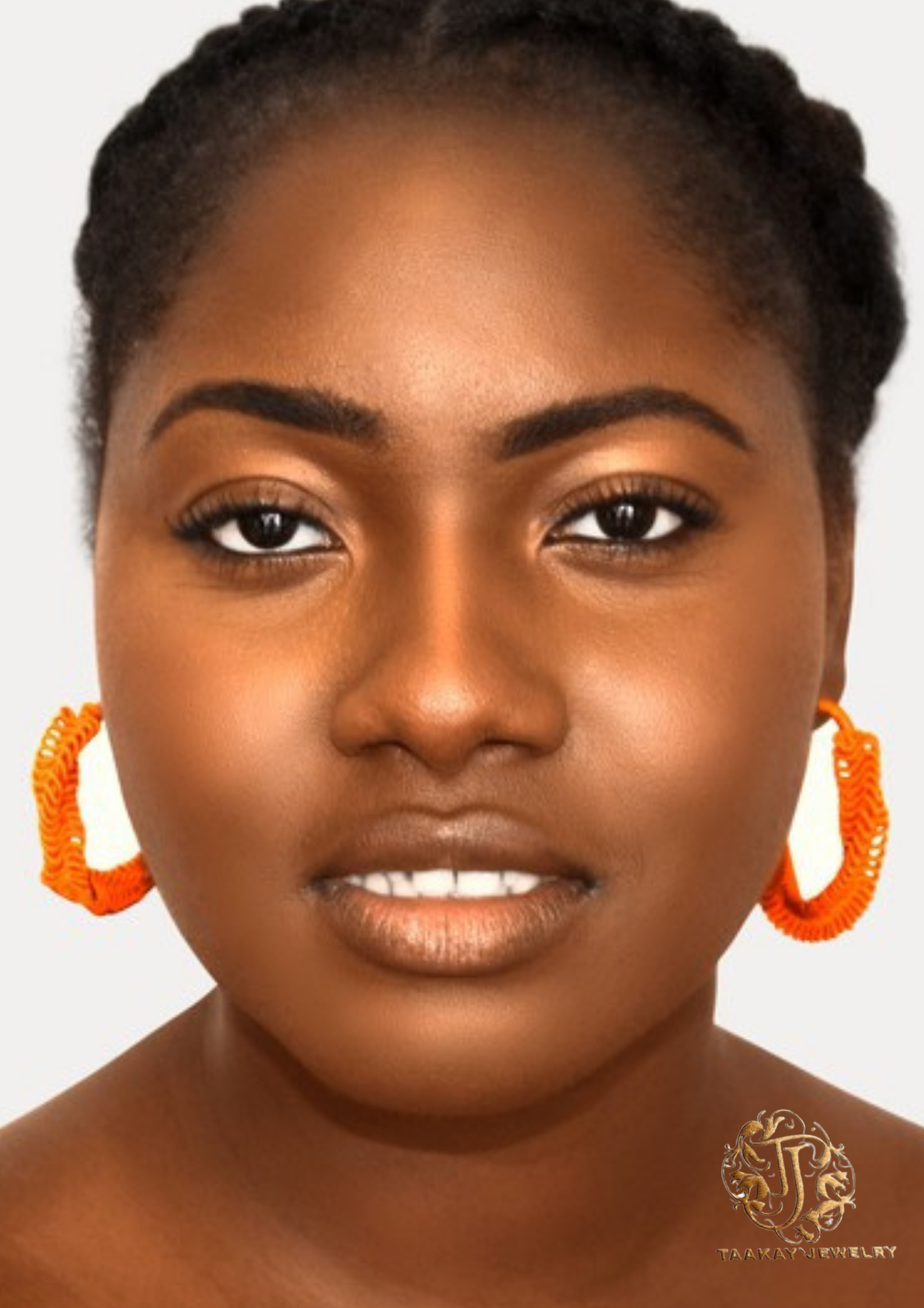 Boucles d'oreilles Fils de soie "Créoles Noblesse M"