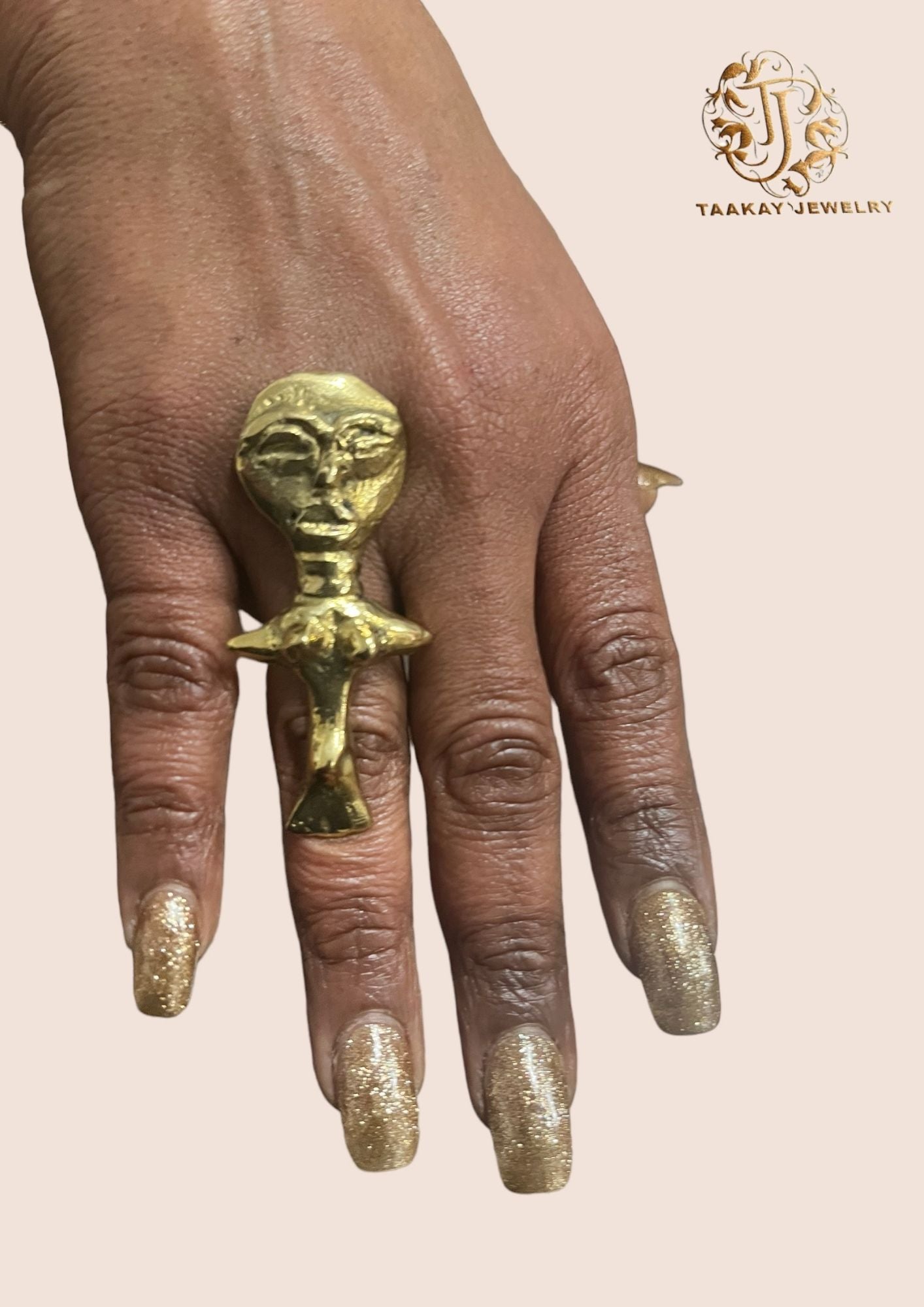 Bague Bronze "Fertile" - Symbole de Fertilité Akan