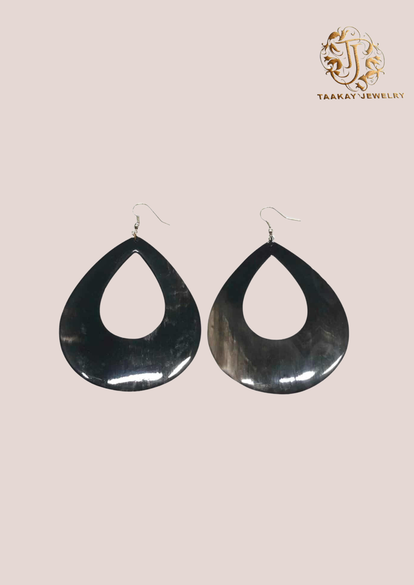 Boucles d’oreilles en corne “Velo, la vie”