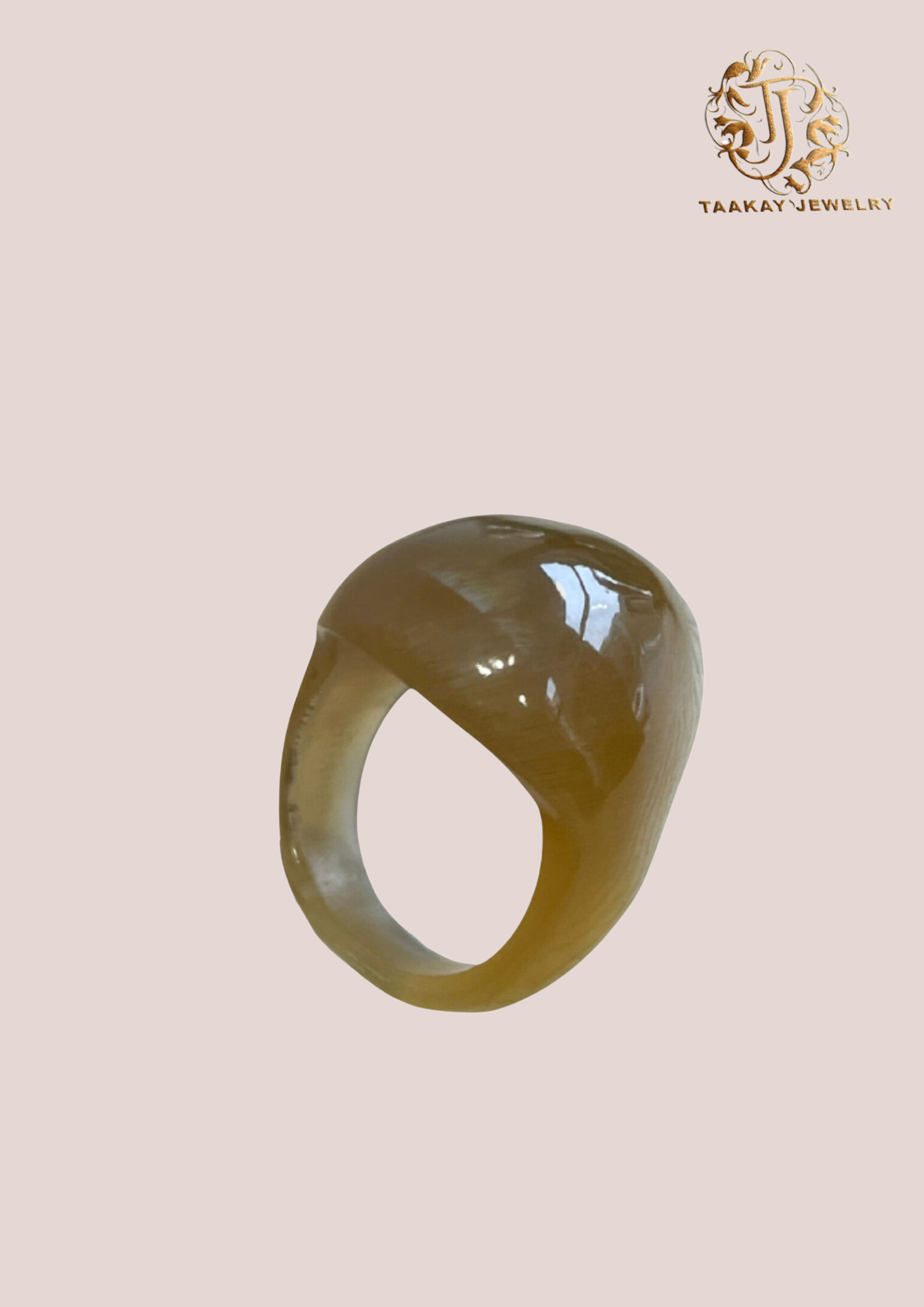 Bague en corne de zébu “La miéleuse”