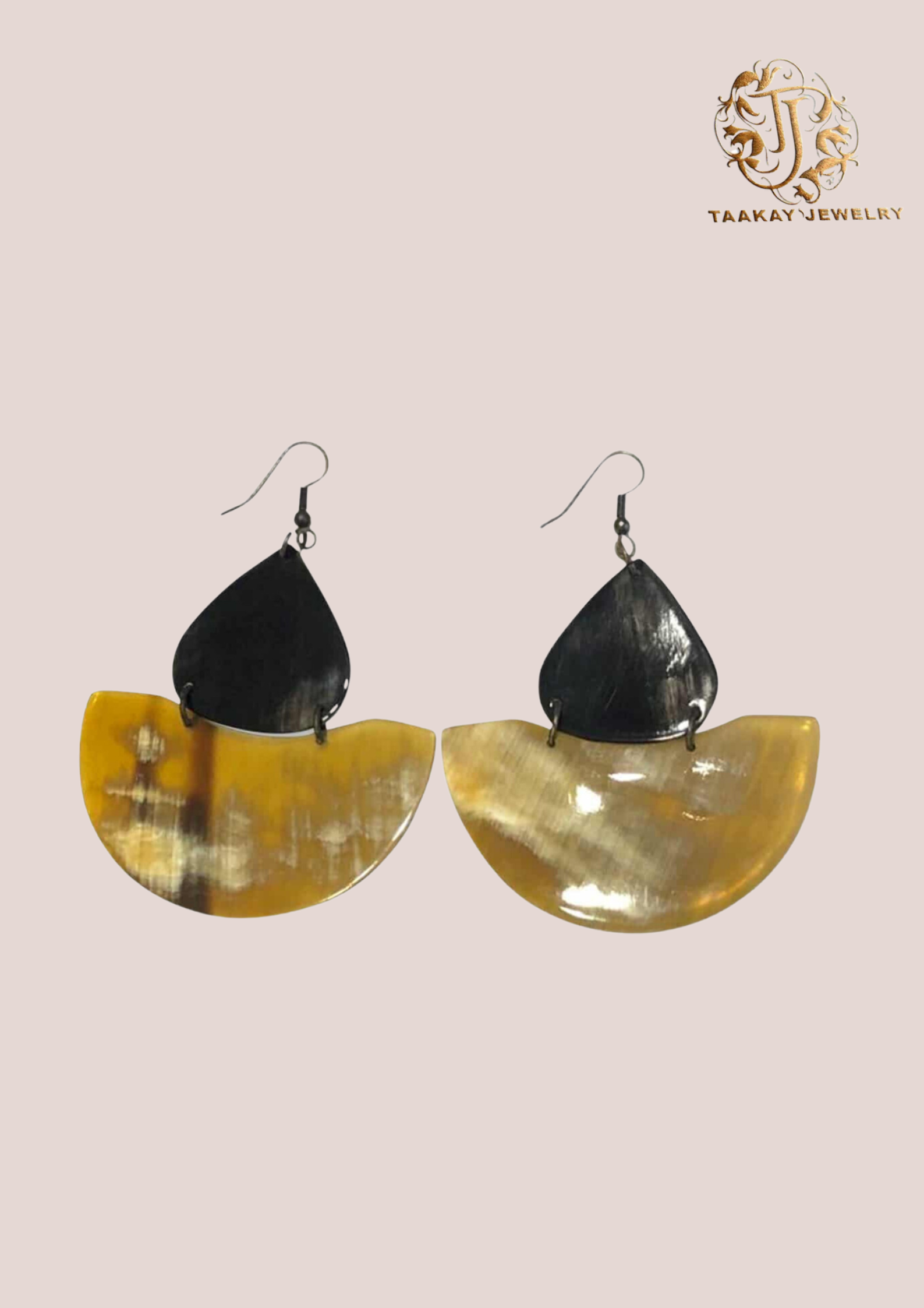 Boucles d’oreilles en corne “Ninkinanka, l’or”