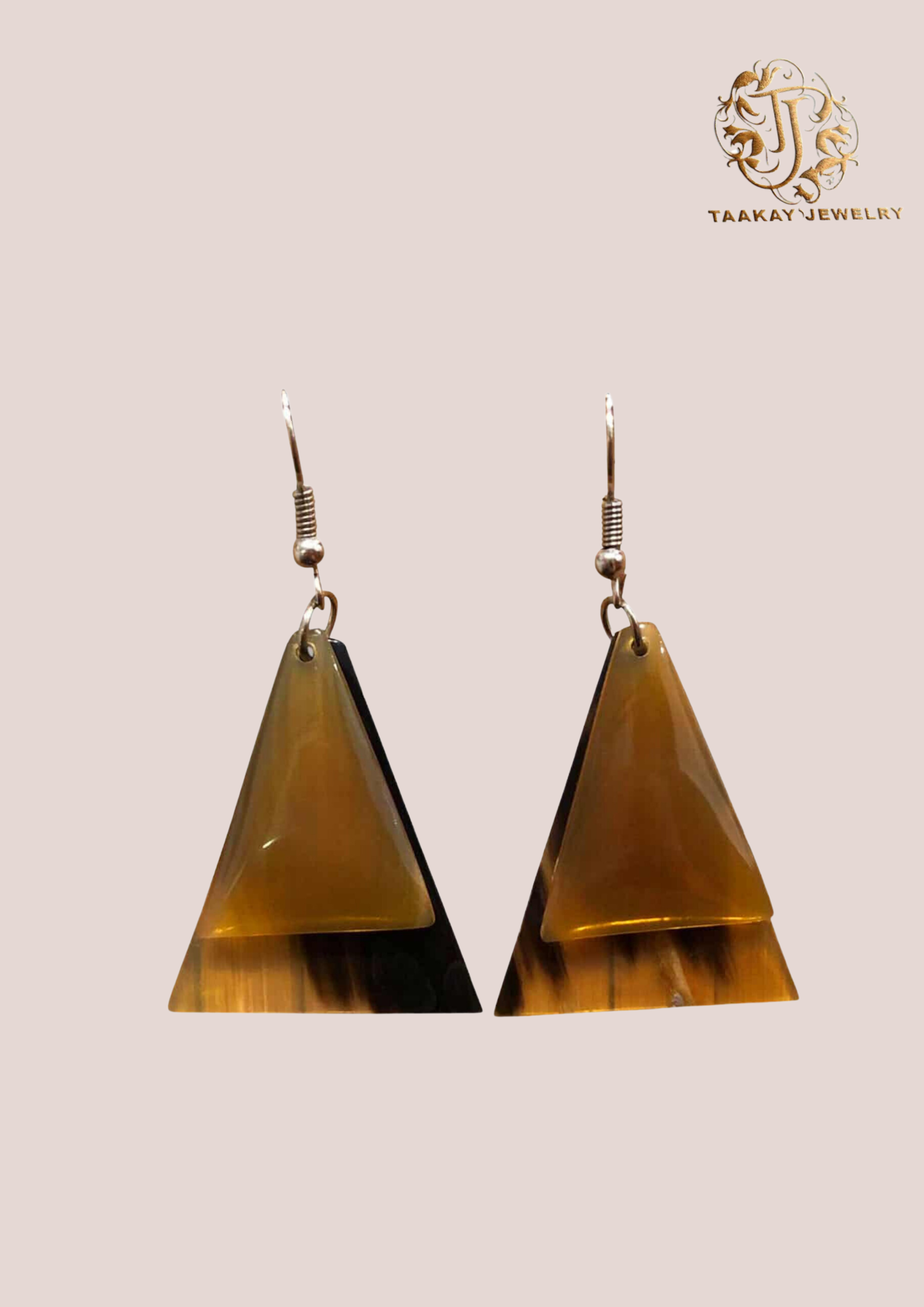 Boucles d’oreilles en corne “Vero, la citronelle”