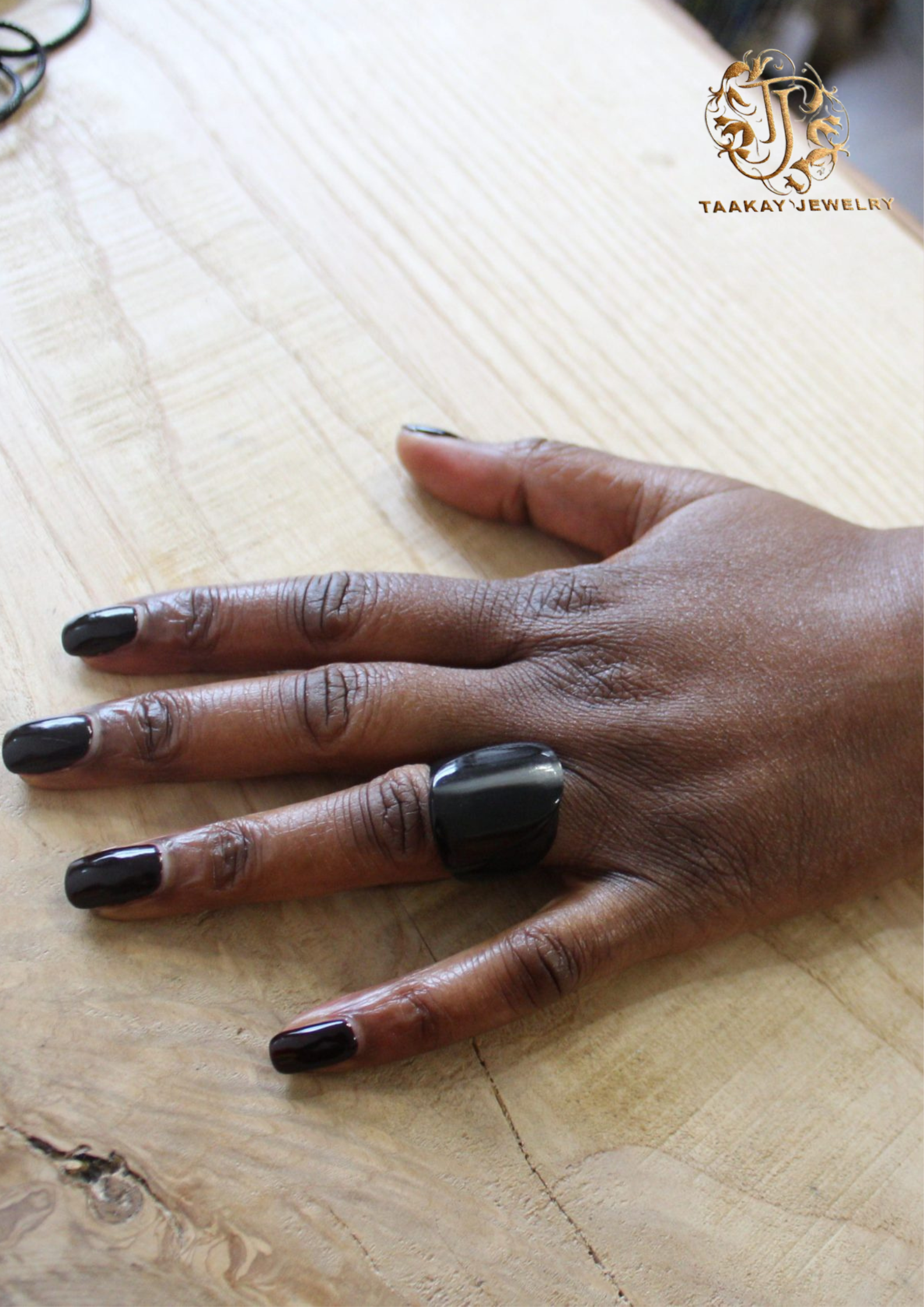 Bague en corne de zébu “La timultueuse”