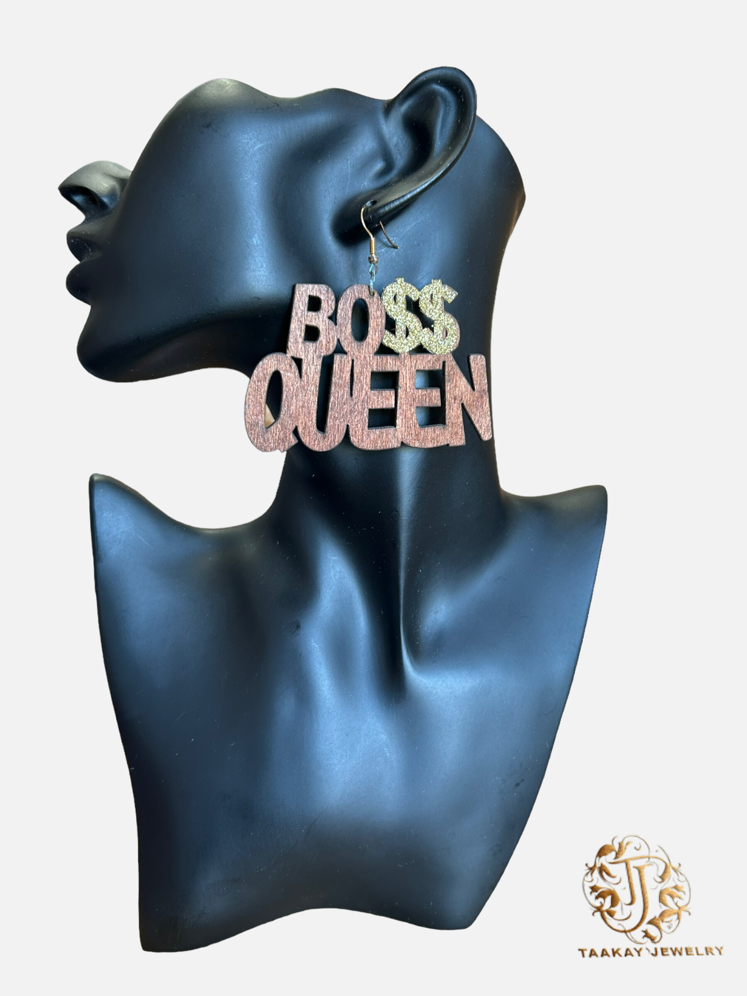 Boucles d’oreille en bois “Diadhiou”