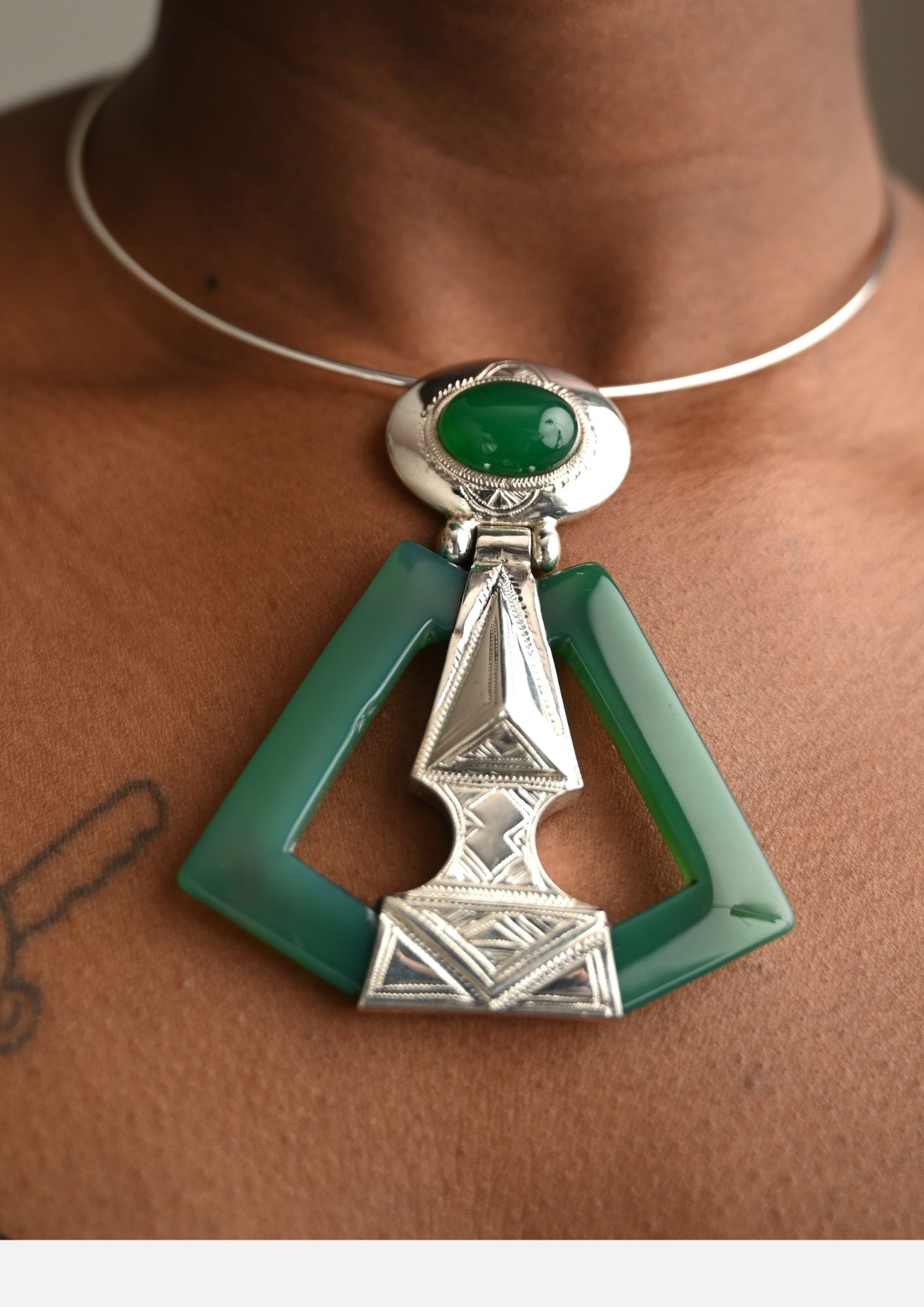 Collier Touareg "AZIZA" en Argent