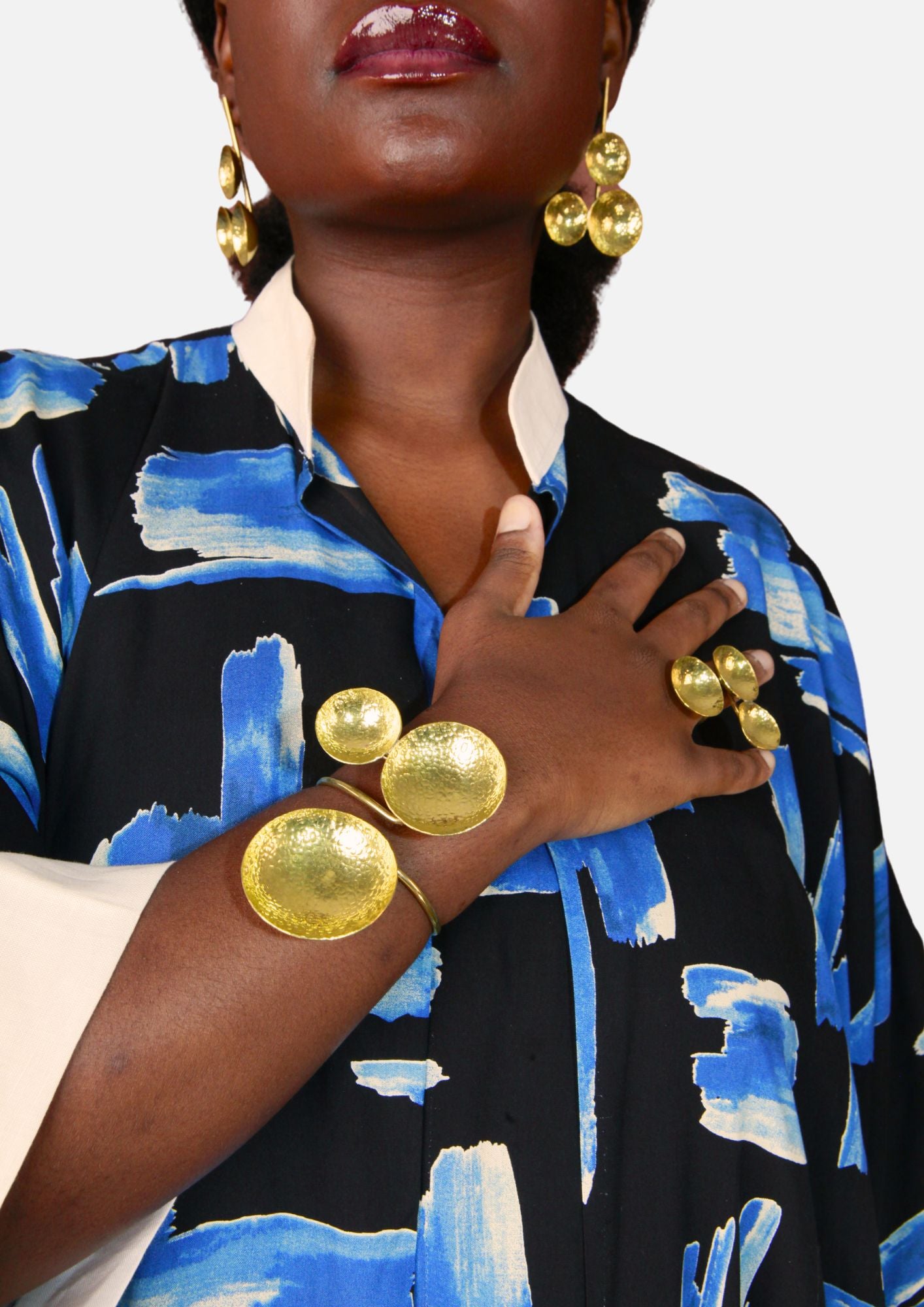 Boucles d’oreilles bronze « Le trio fidèle»