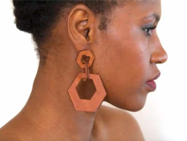 Boucles d’oreille en bois “Niang”