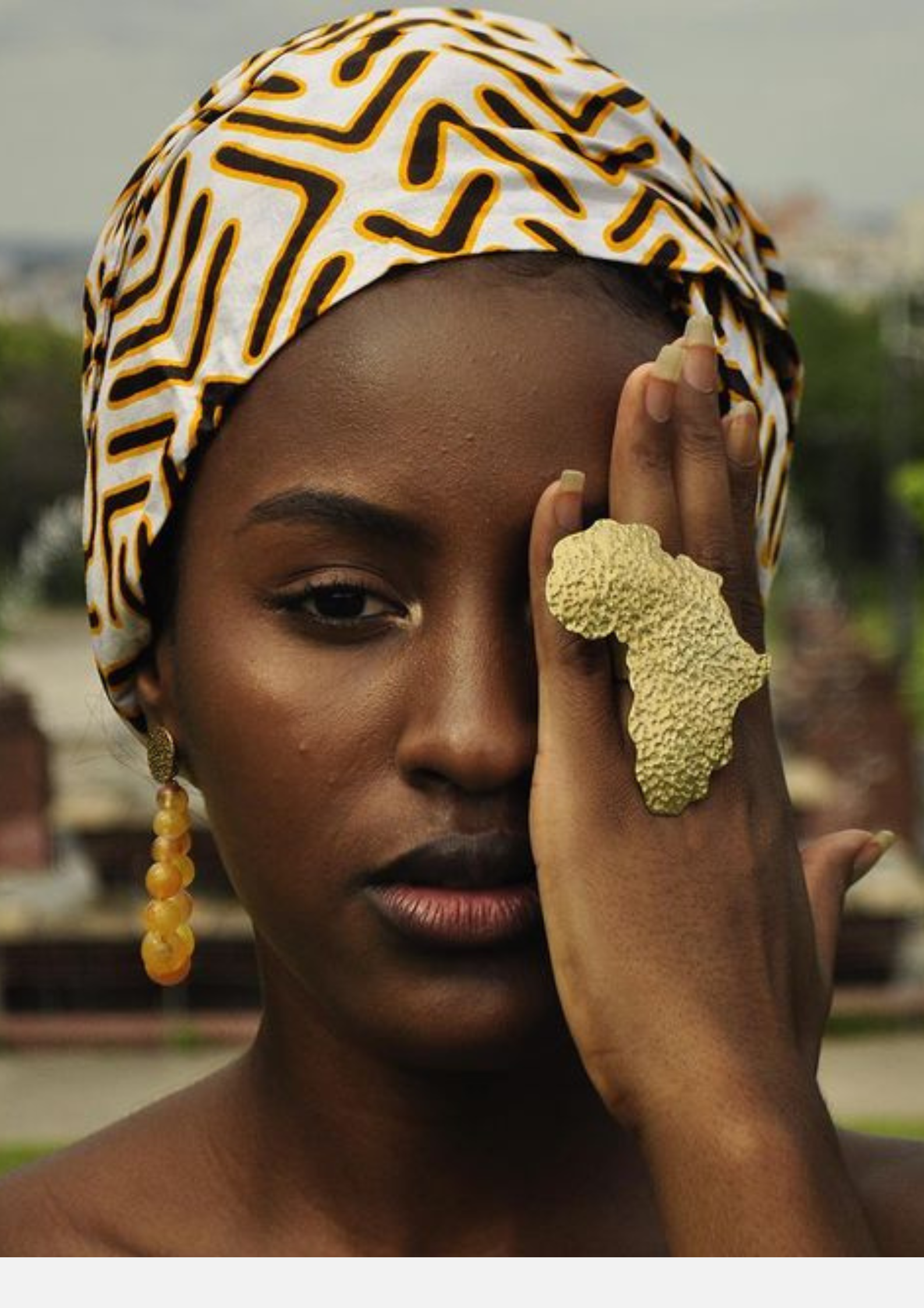 Bague en bronze carte d’Afrique “Kama” XL